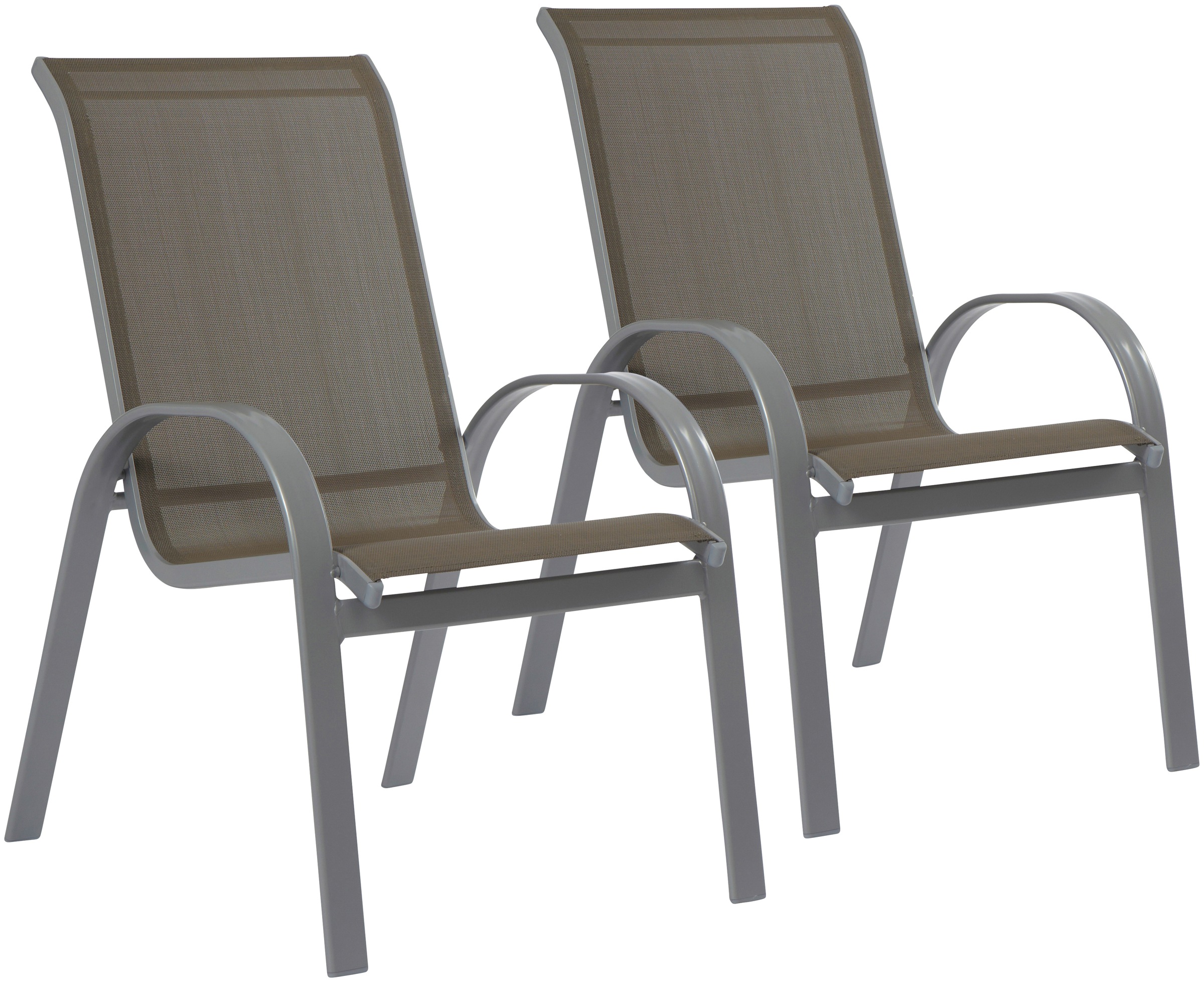 MERXX Gartenstuhl »Amalfi« (Set) 2 Stk. 2er Set, Alu/Textil, stapelbar günstig online kaufen