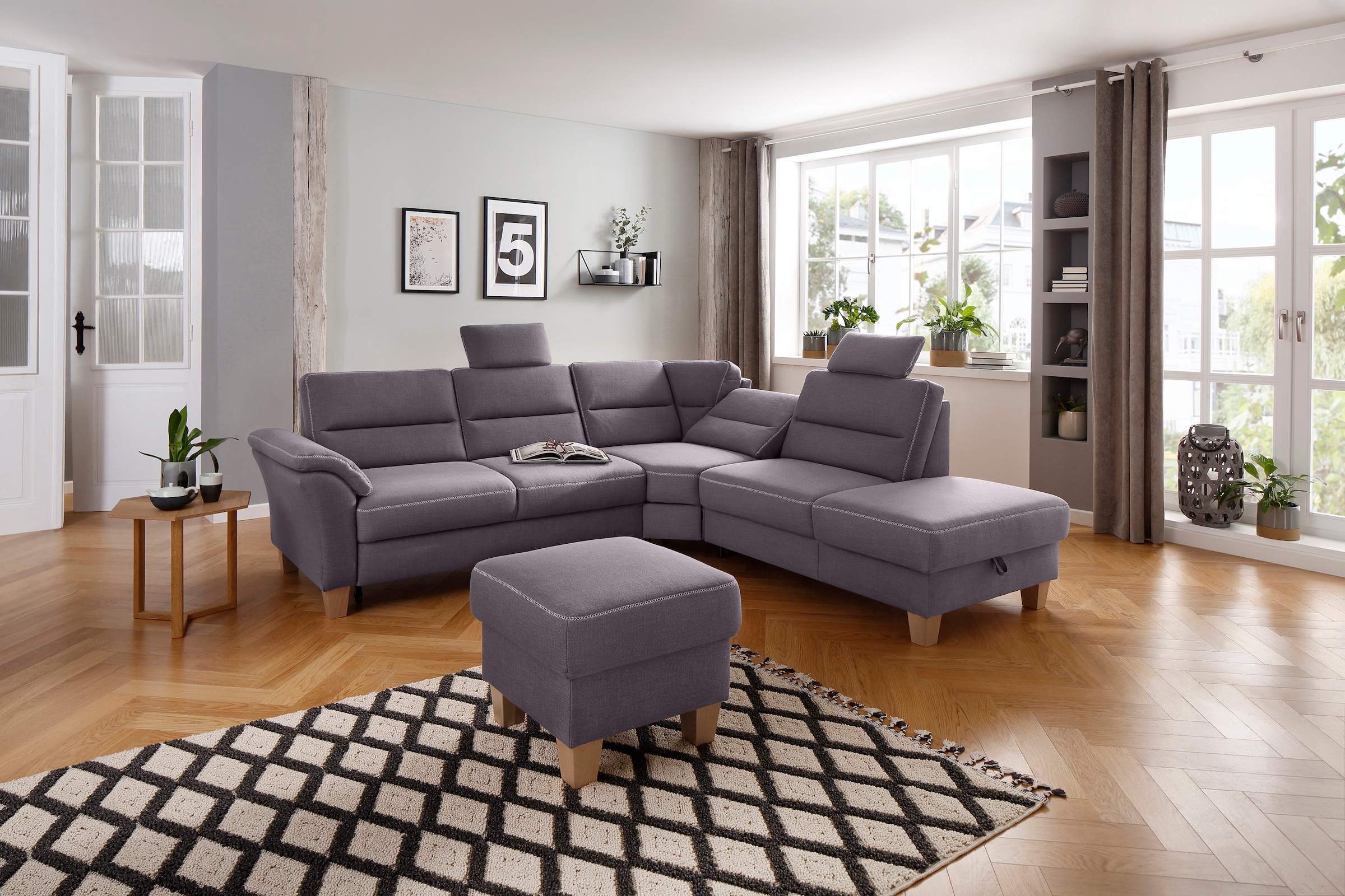Home affaire Ecksofa »Soleo L-Form«, komfortabel durch Trapezecke mit Relax günstig online kaufen