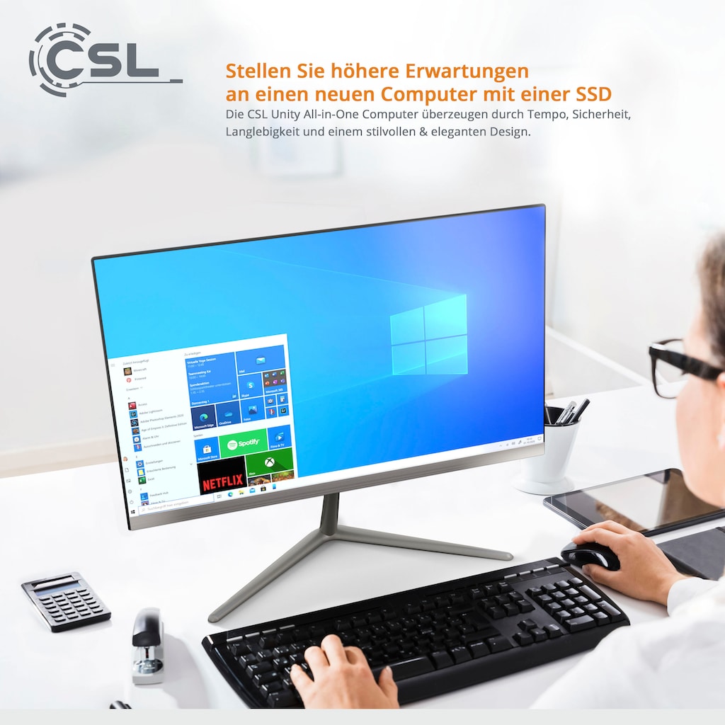 CSL All-in-One PC »Unity F24-GLS mit Windows 10 Home«