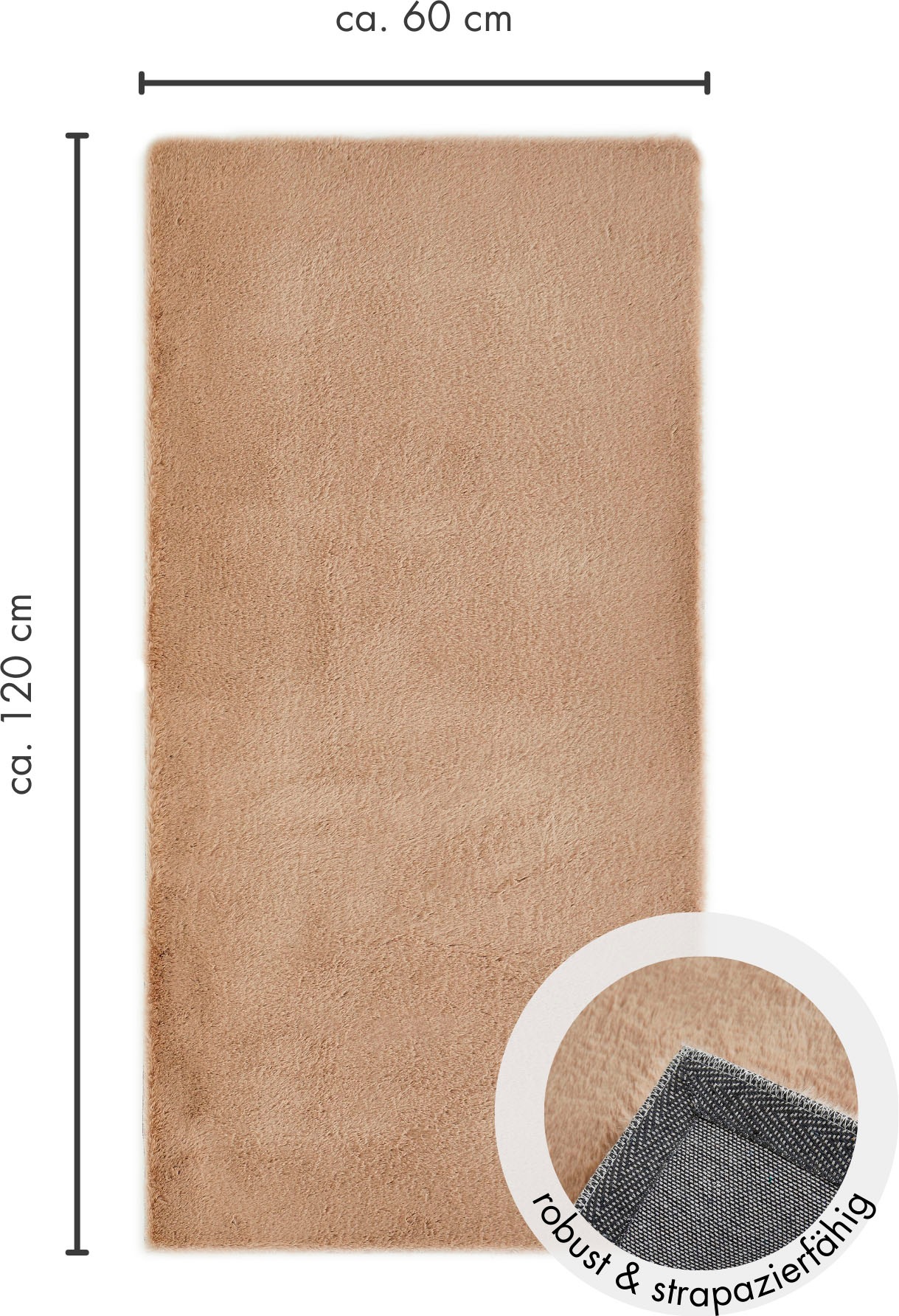 LUXOR living Fellteppich »Novara«, rechteckig, 30 mm Höhe, Kunstfell, Kaninchenfell-Haptik, besonders weicher Hochflor