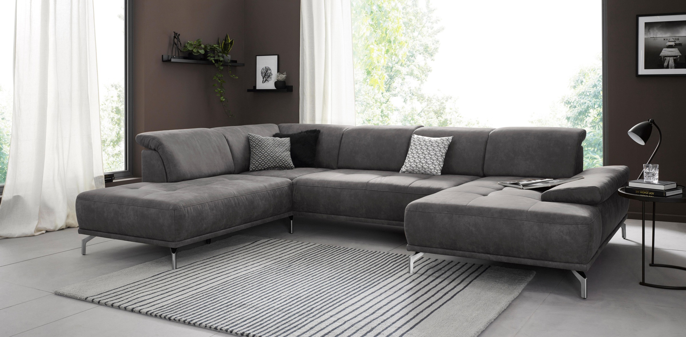 PLACES OF STYLE Wohnlandschaft "Caluna" Inkl.Sitztiefenverstellung, wahlwei günstig online kaufen