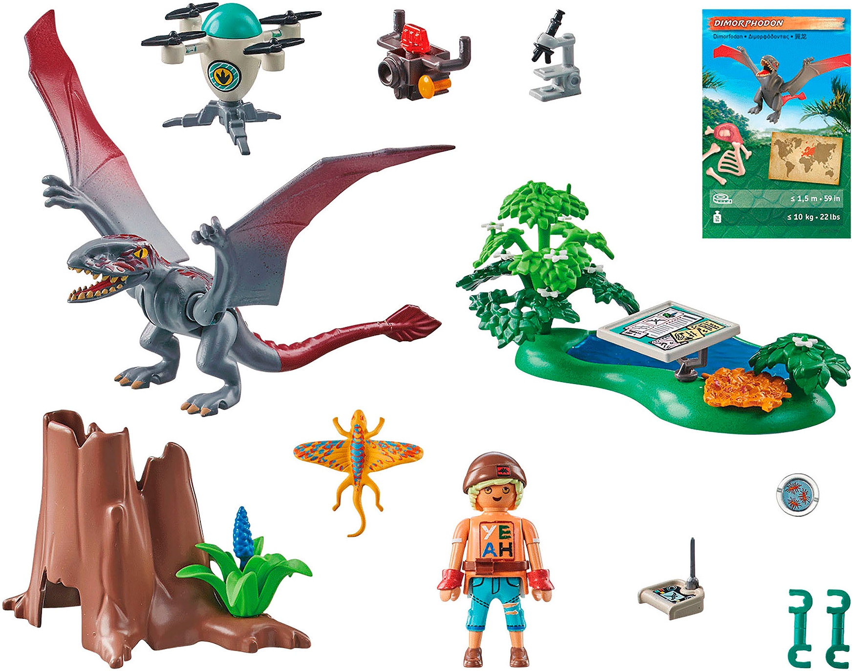 Playmobil® Konstruktions-Spielset »Beobachtungsstation für Dimorphodon (71525), Dinos«, (49 St.), Made in Europe