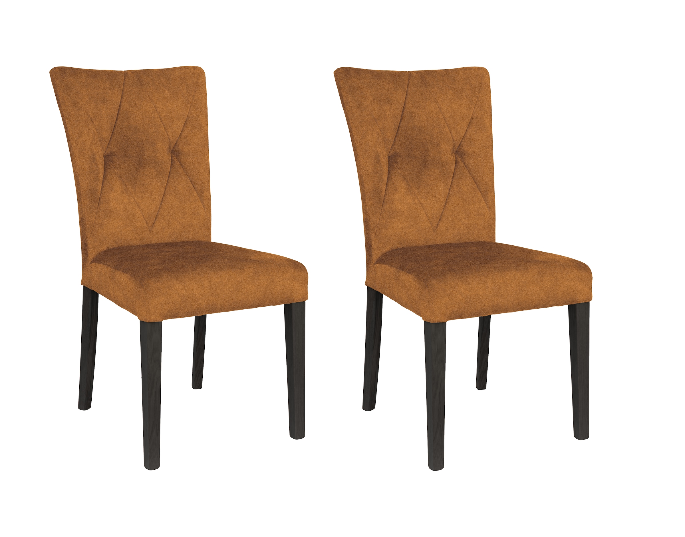 Home affaire 4-Fußstuhl »Diamond«, (Set), 2 St., Samtvelours, Sitz und Ruec günstig online kaufen