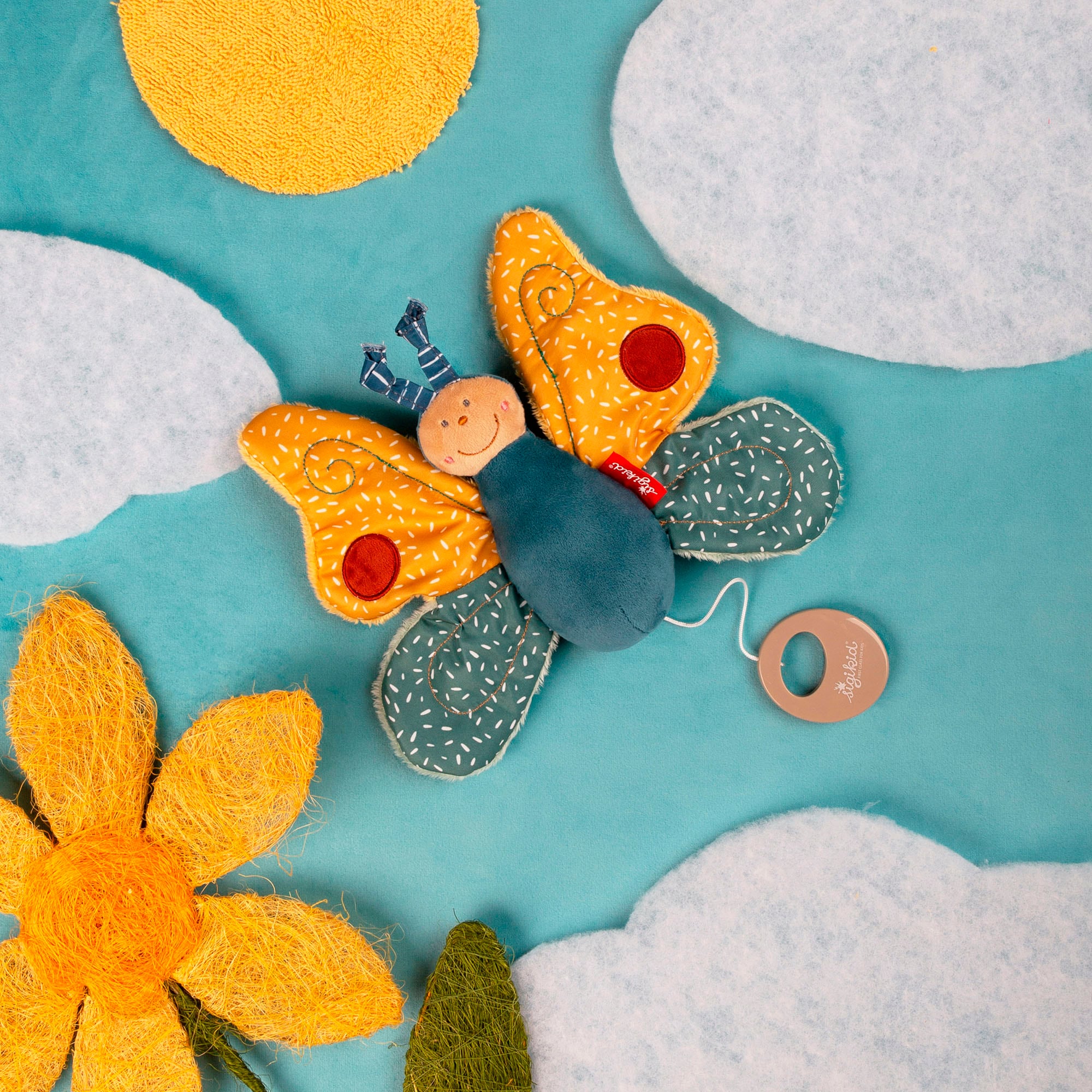 Sigikid Spieluhr »PlayQ, Yellow, Schmetterling, bunt«