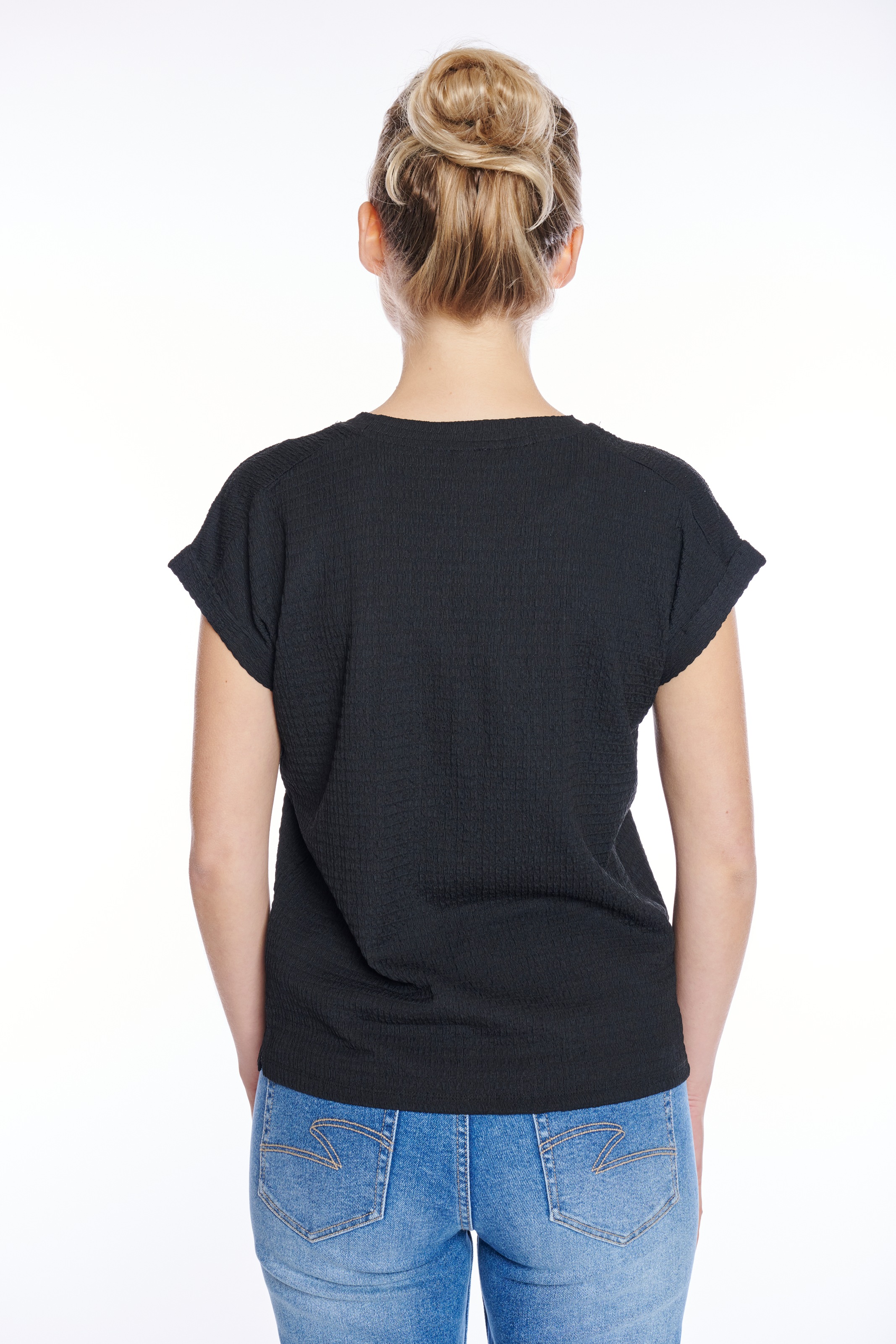 ZABAIONE Kurzarmshirt »Al44legra« Crinkle-Ware