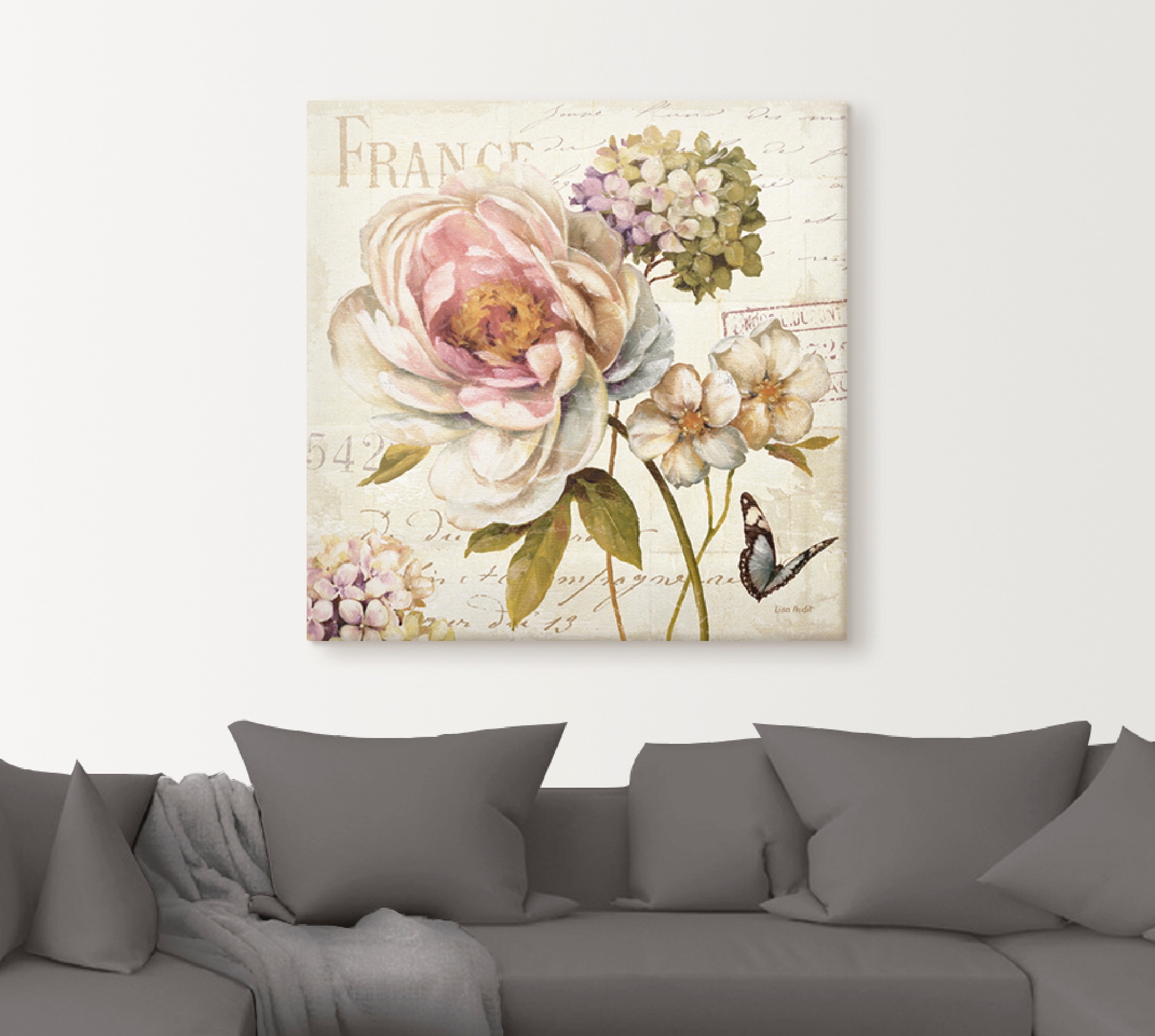 Artland Leinwandbild »Blumen III« Blumen 1 Stk. tlg. auf Holzrahmen gespannt