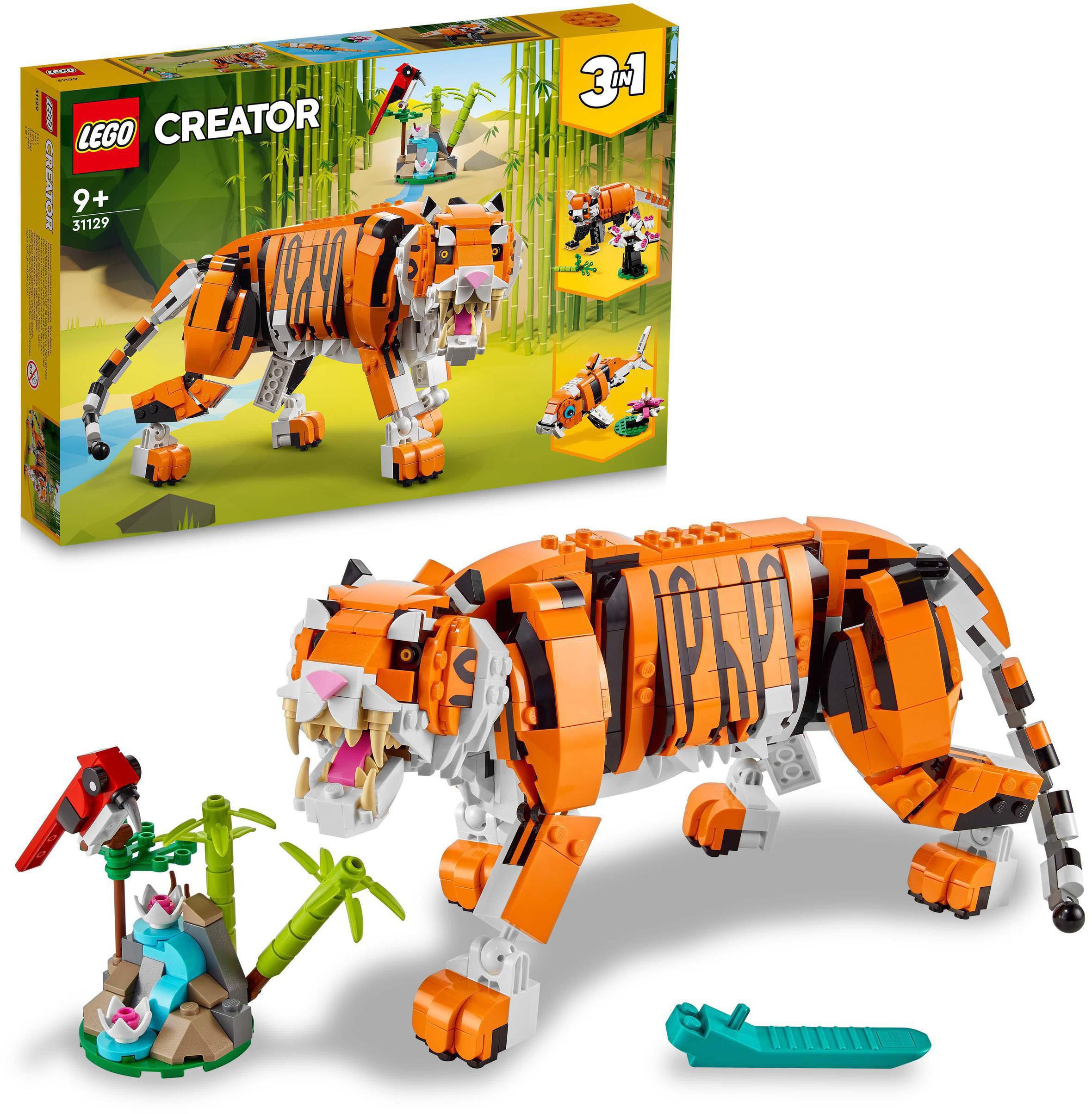 LEGO® Konstruktionsspielsteine »Majestätischer Tiger (31129), LEGO® Creator 3in1«, (755 St.)