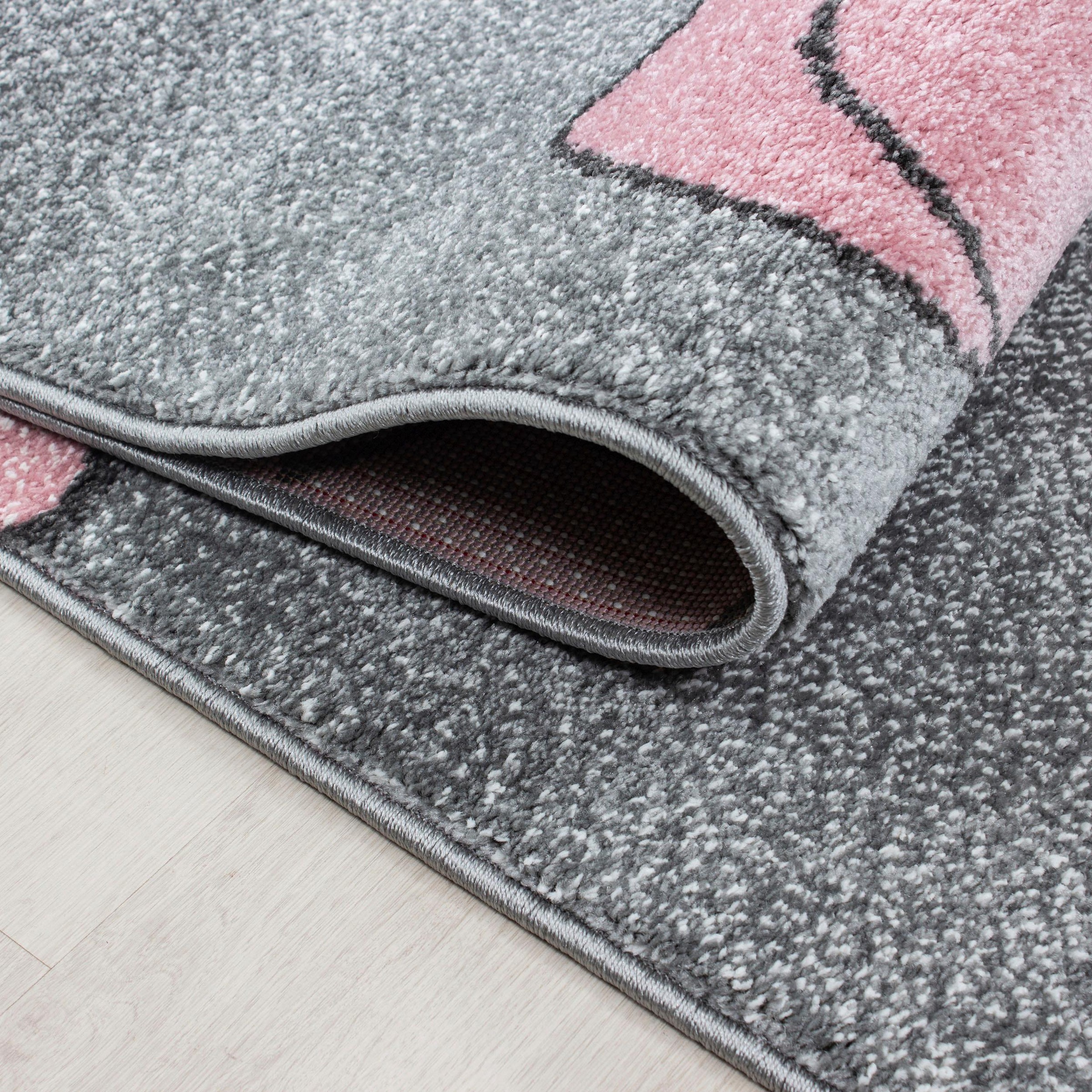 Ayyildiz Teppiche Kinderteppich »Kids 580«, rechteckig, 12 mm Höhe, auch in rund, Teddybär, Sterne Design, Kurzflor