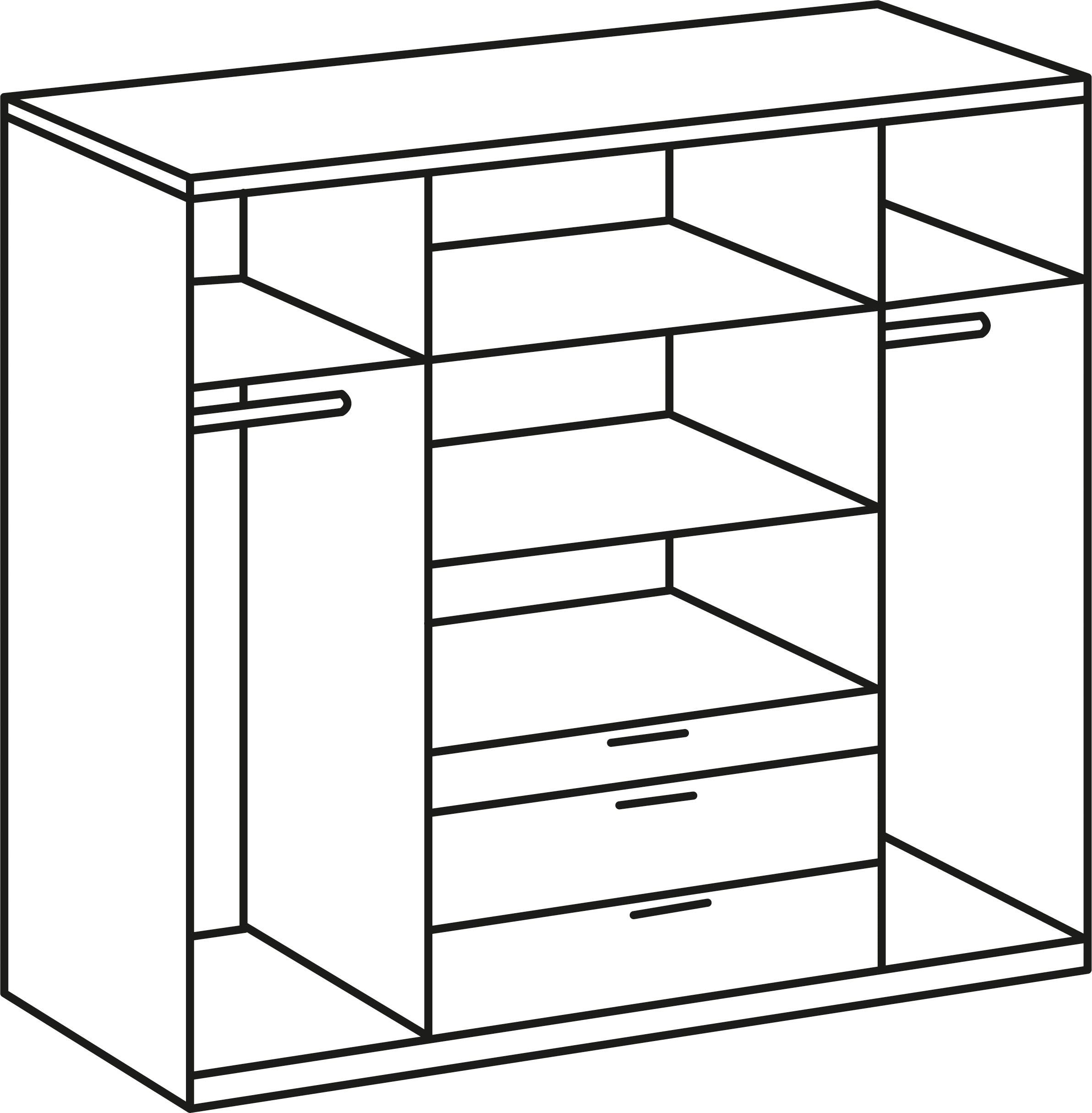 Wimex Kleiderschrank »New York«, mit Spiegeltür