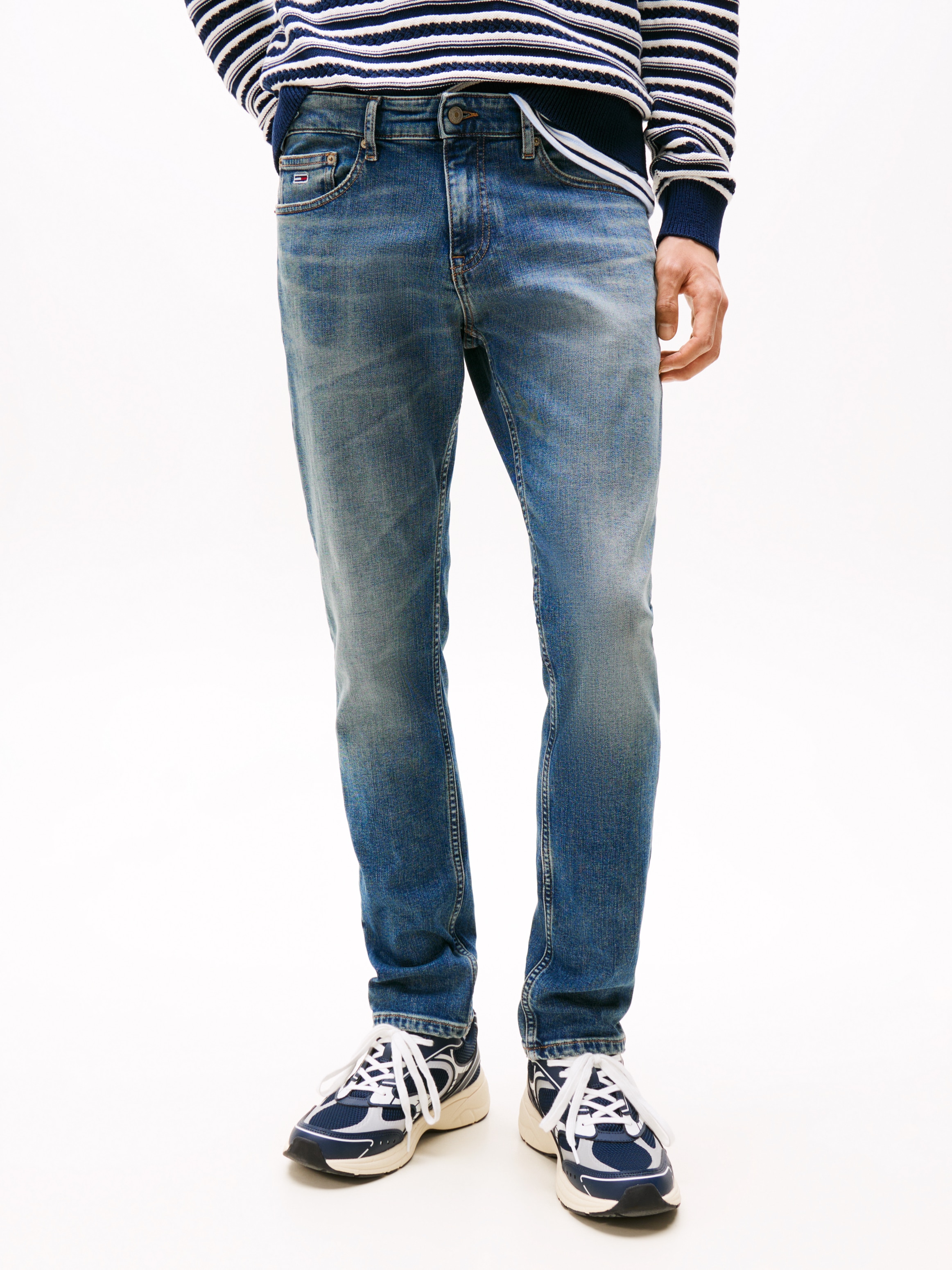 Tommy Jeans Slim-fit-Jeans »Scanton Slim Denim«, Mit Gürtelschlaufen