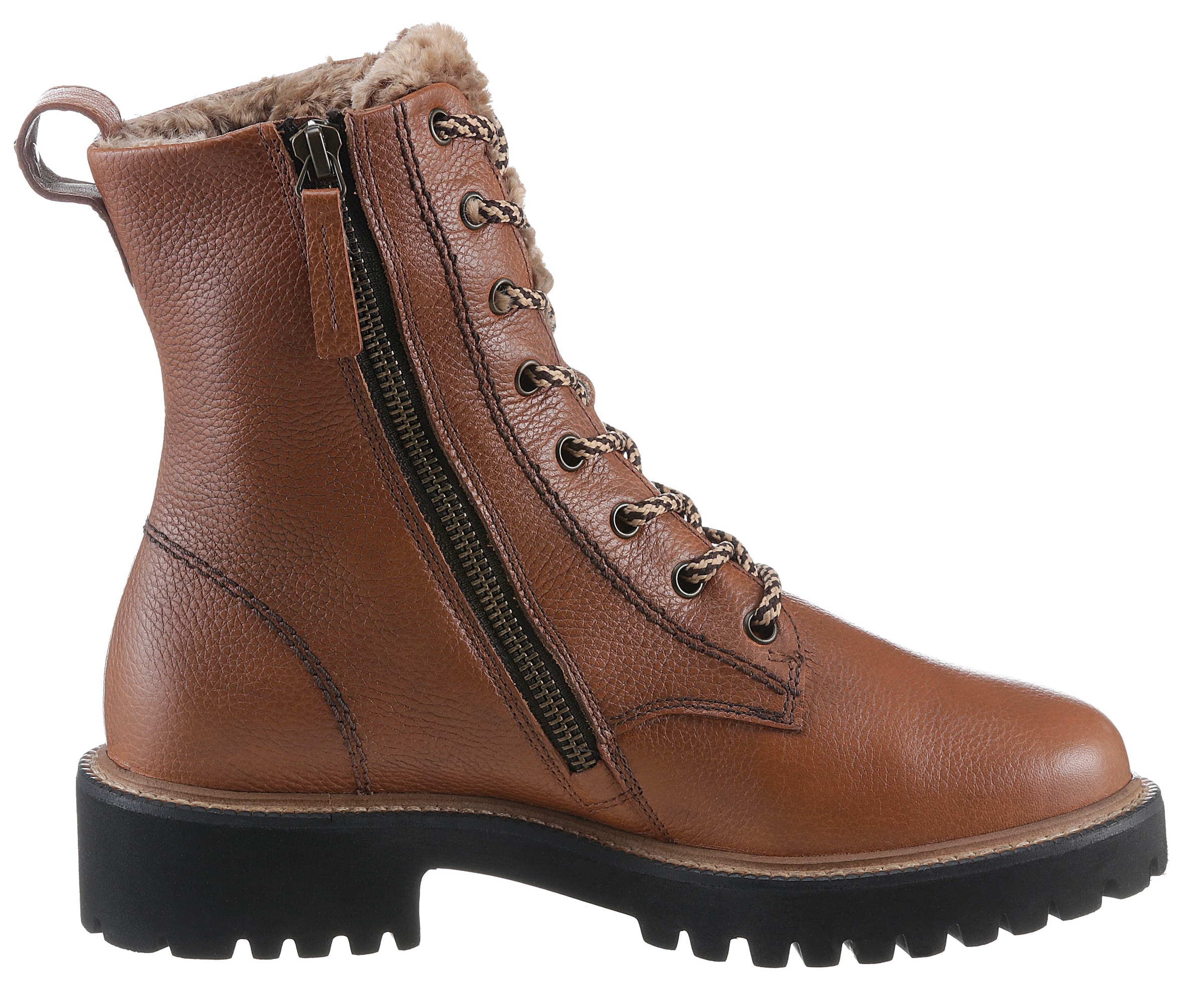 Paul Green Winterstiefelette, Winterboots, Schnürboots, Reißverschluss-Stiefelette mit Warmfutter