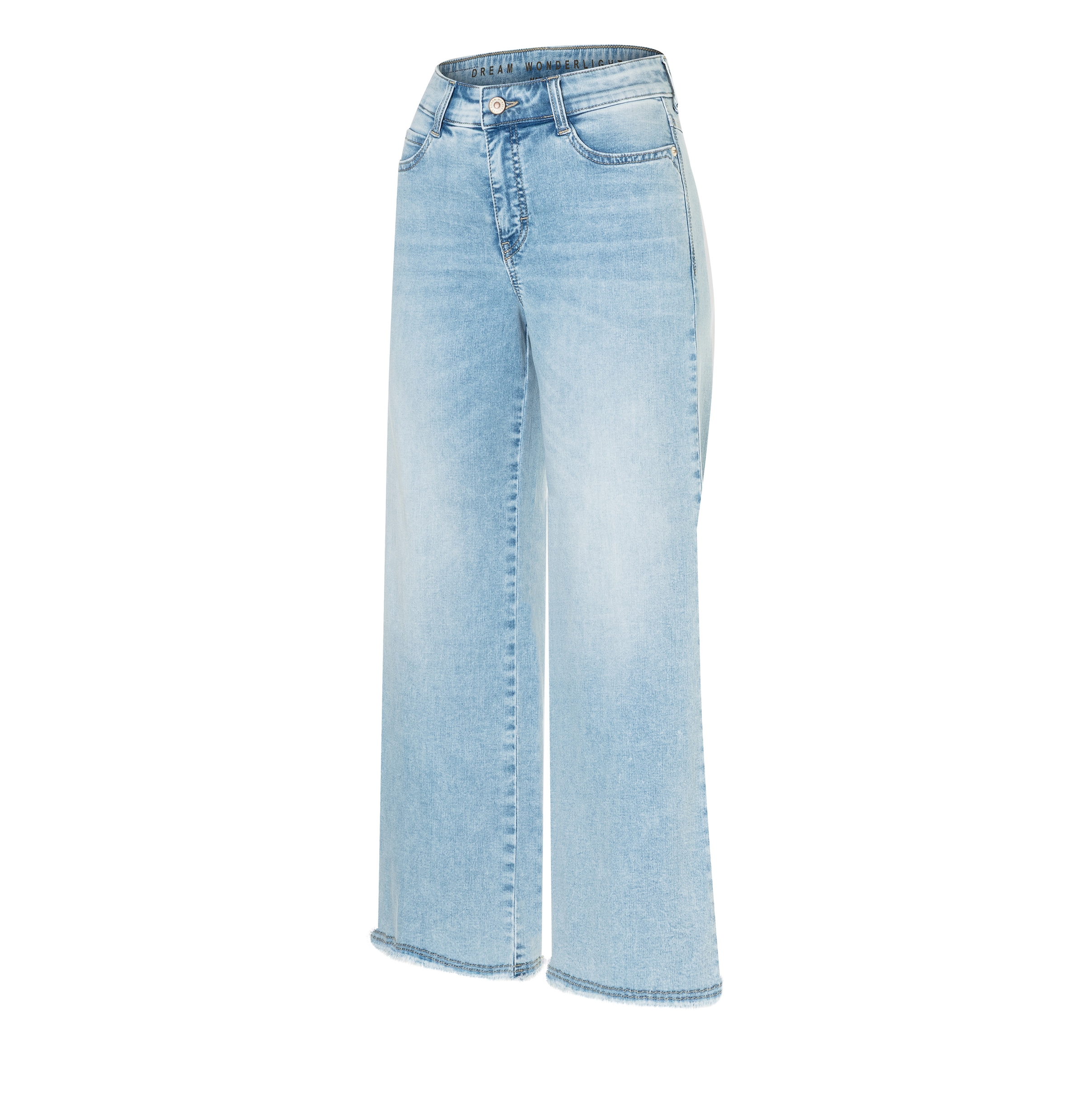 MAC Weite Jeans »DREAM WIDE« mit Fransen am Saum