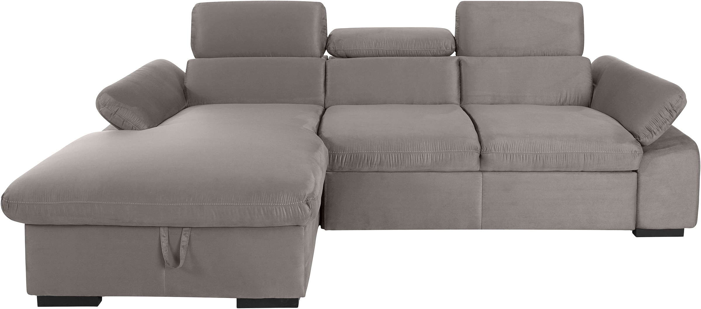 COTTA Ecksofa »Lola L-Form mit Kopfteilfunktion & Hocker« wahlweise mit Bet günstig online kaufen