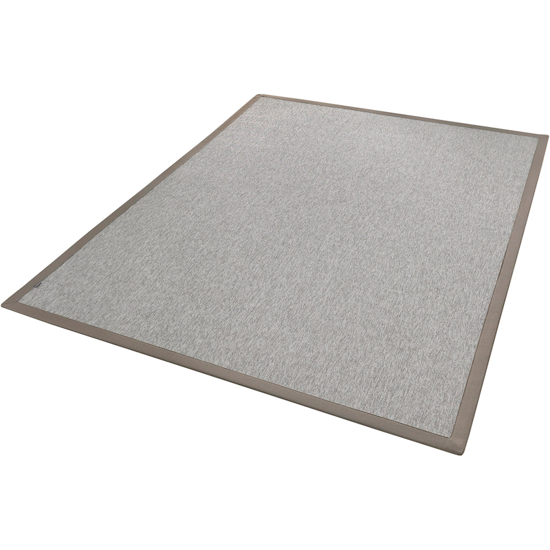 DEKOWE Teppichboden »Naturino RipsS2 Spezial« rechteckig 8 mm Höhe Flachgewebe, meliert, Sisal-Optik, In- und Outdoor geeignet grau