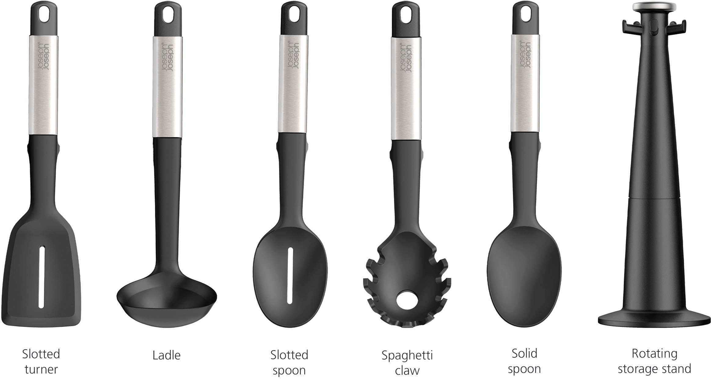 Joseph Joseph Kochbesteck-Set »Elevate Silicone/Steel Carousel«, (Set, 6 tlg.), BPA-frei