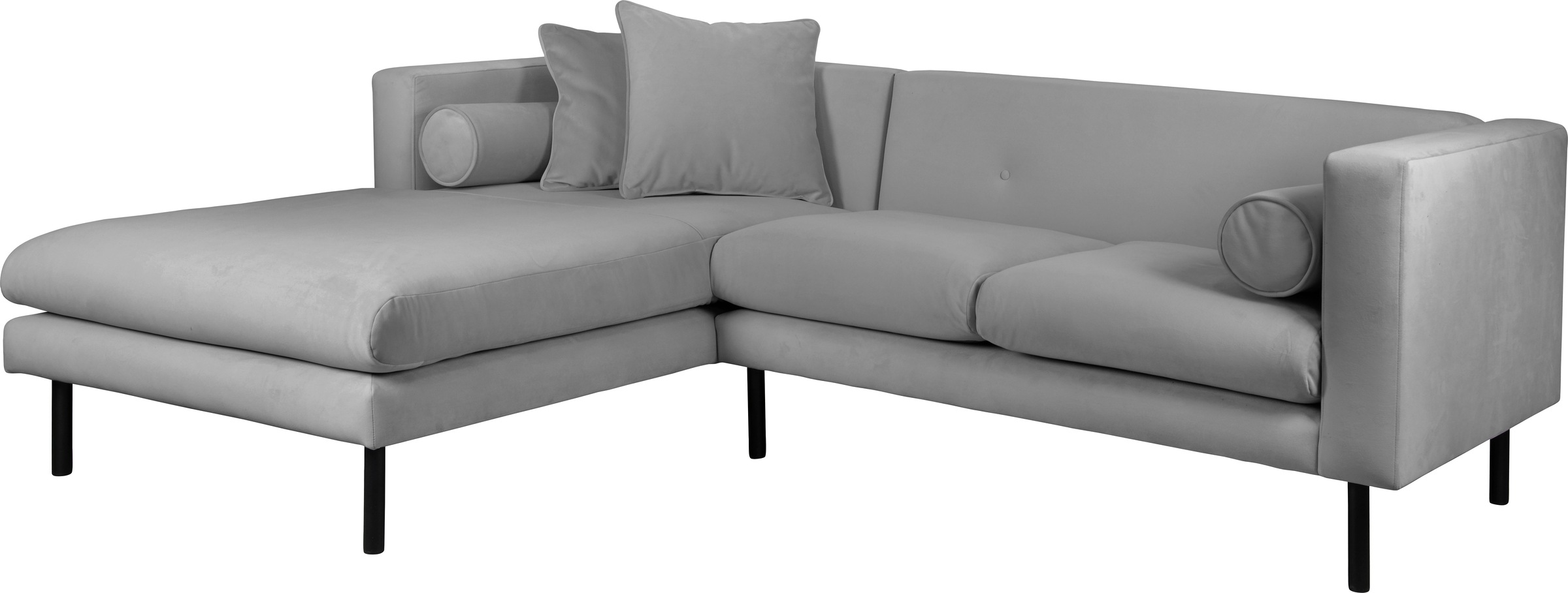 Home affaire Ecksofa »Lillibeth L-Form Designsofa, Maße B/T/H: 240/173/83 cm«, Zierkissen als Wendekissen, in Samtoptik oder Cord