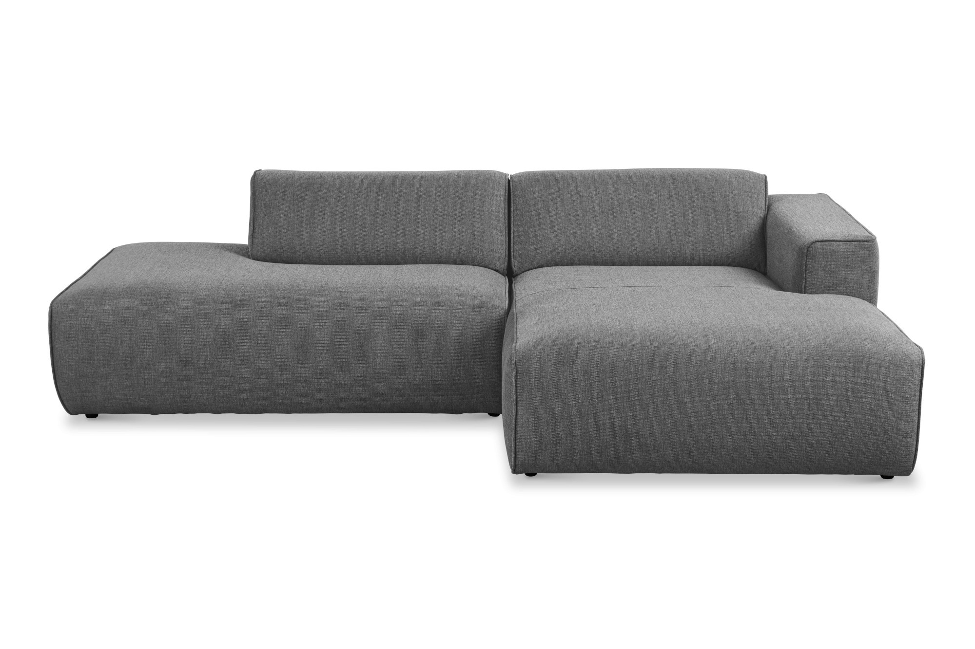 andas Ecksofa »Noord mit Kedernaht, Breite 227 cm«, Cord, Struktur, Webstoff, mit Wellenunterfederung, Massivholzrahmen