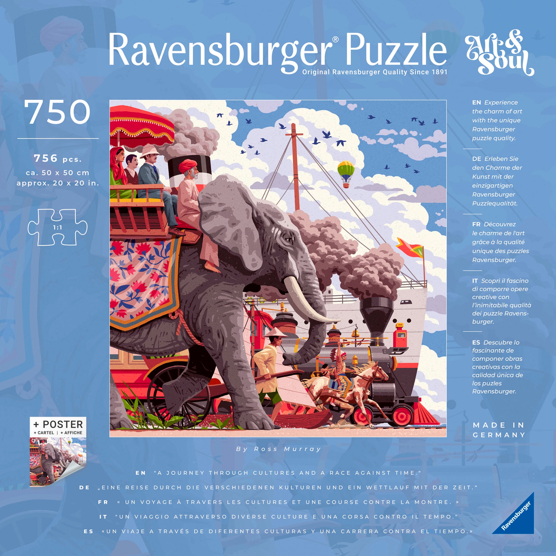 Ravensburger Puzzle »Around the world in 80 days«, (750 tlg.), Made in Germany