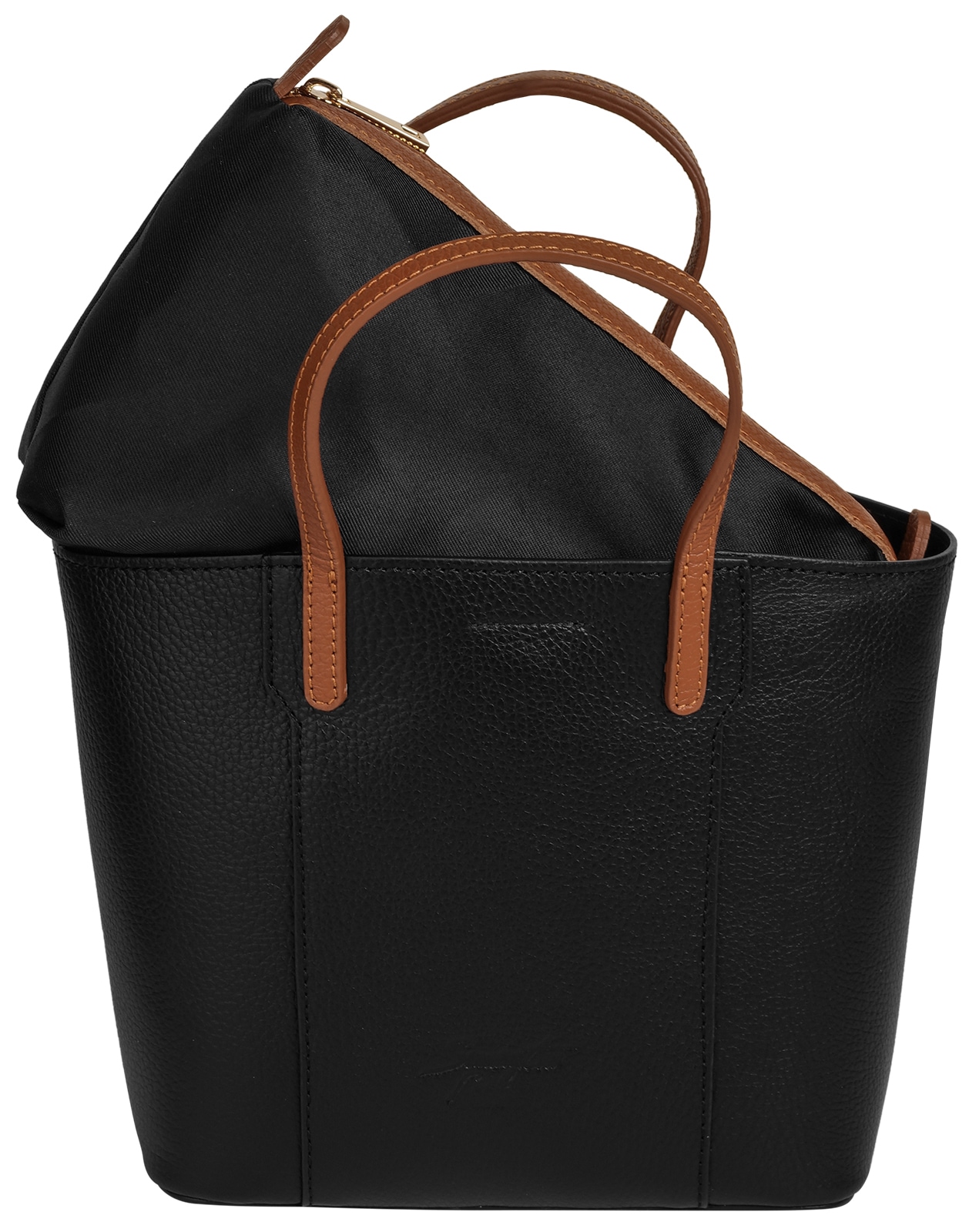 Samantha Look Henkeltasche echt Leder, Made in Italy