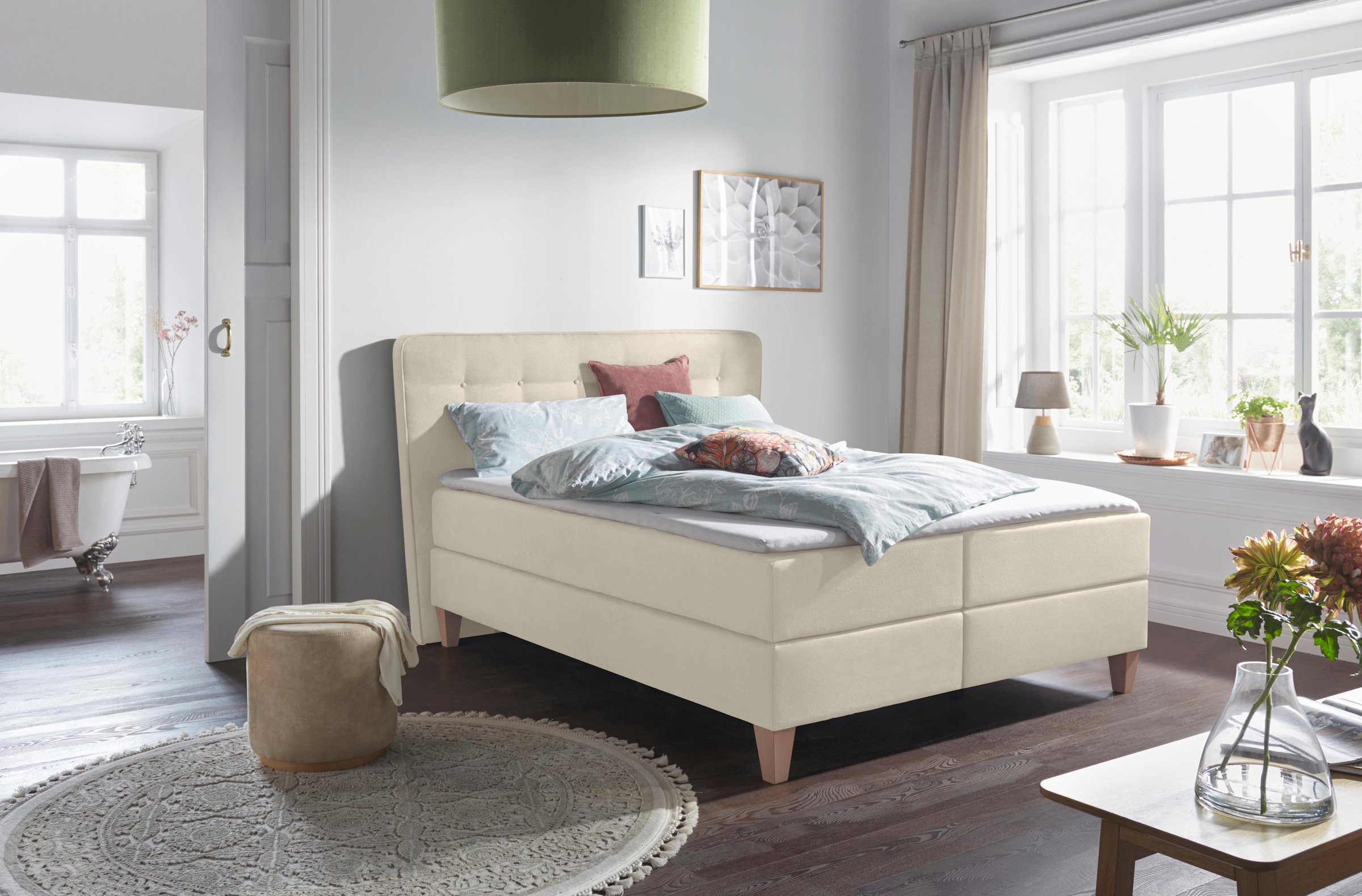 Home affaire Boxspringbett »Ascola«, incl. Topper, 5, Breiten, 3 Ausführungen, 2 Härtegrade