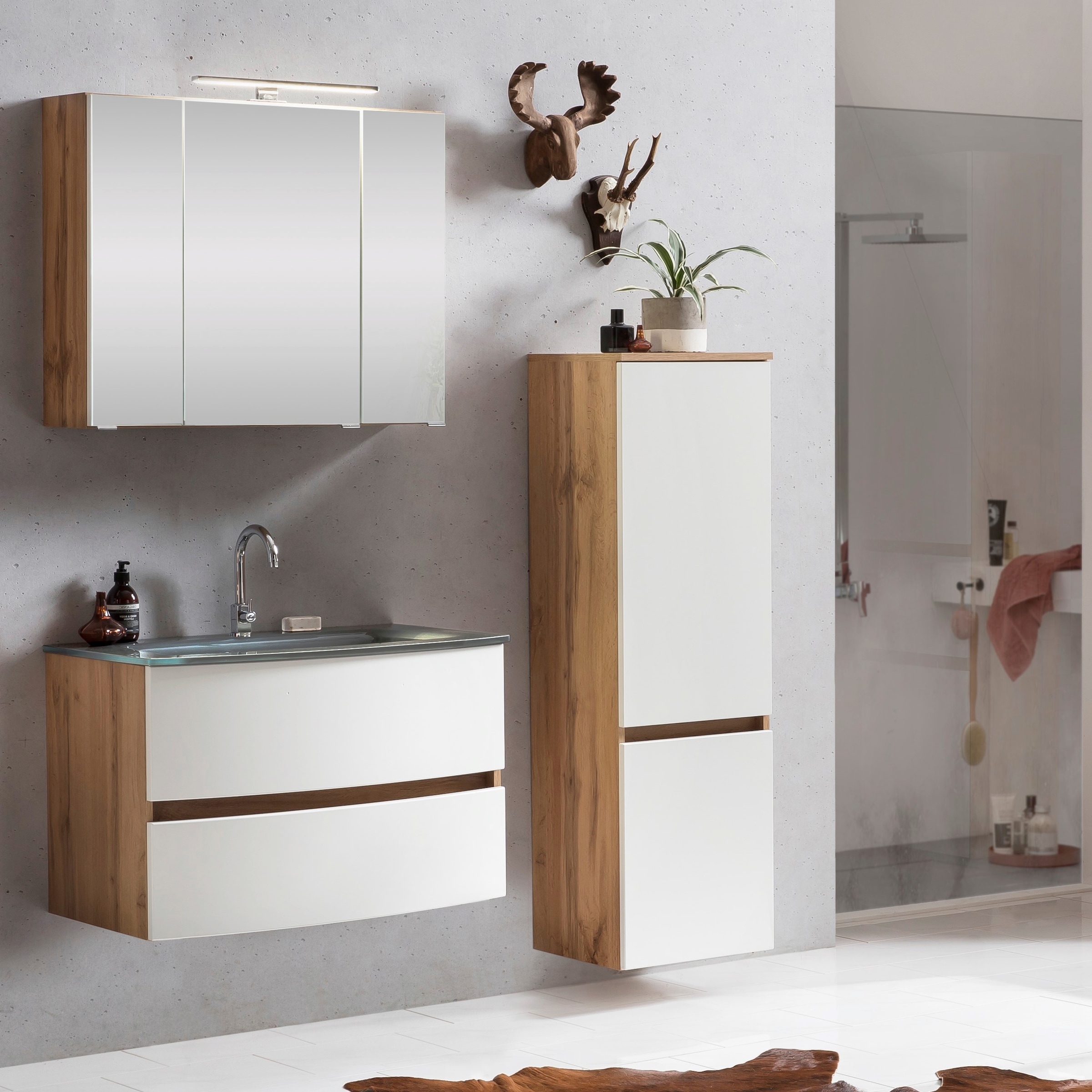 welltime Badezimmer-Set »Kaunas« Set, 3 Stk. tlg. günstig online kaufen