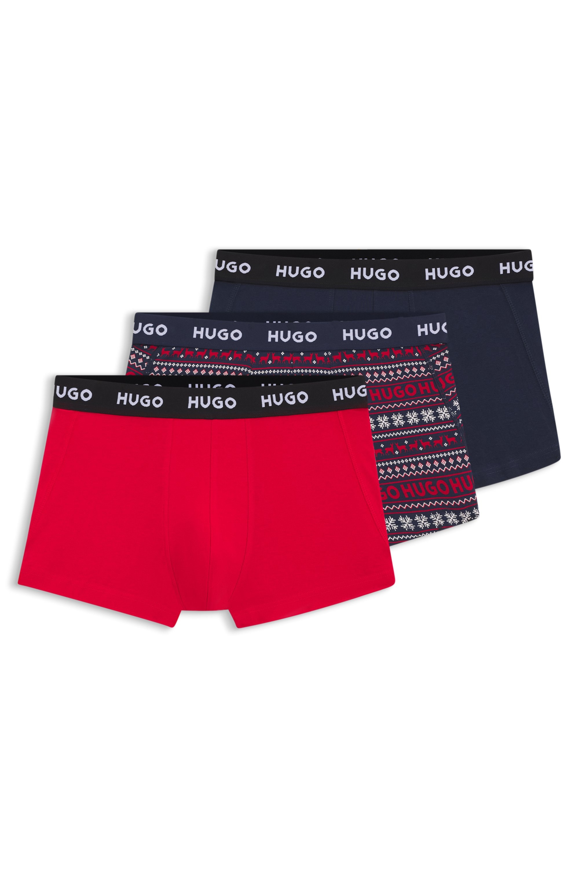 HUGO Underwear Trunk »TRUNK TRIPLET DESIGN«, (Packung, 3 St.), mit Logobund