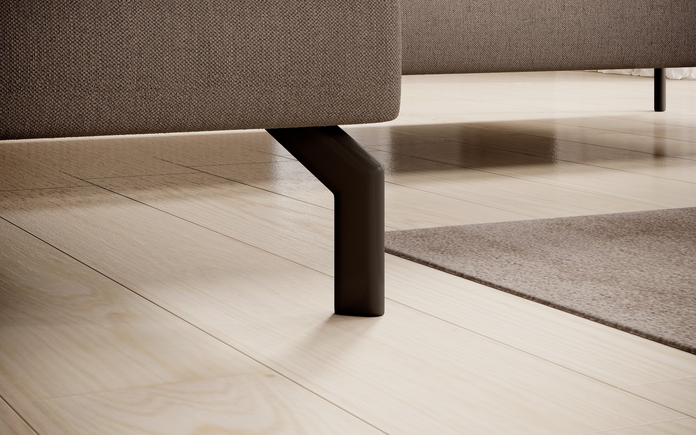 INOSIGN Ecksofa »Cross, mit softem Sitz, L-Form, wendbare Zierkissen, Breite 284 cm«, Couch mit vielen Kissen, stylische Kreuznaht, elegante Metallfüße