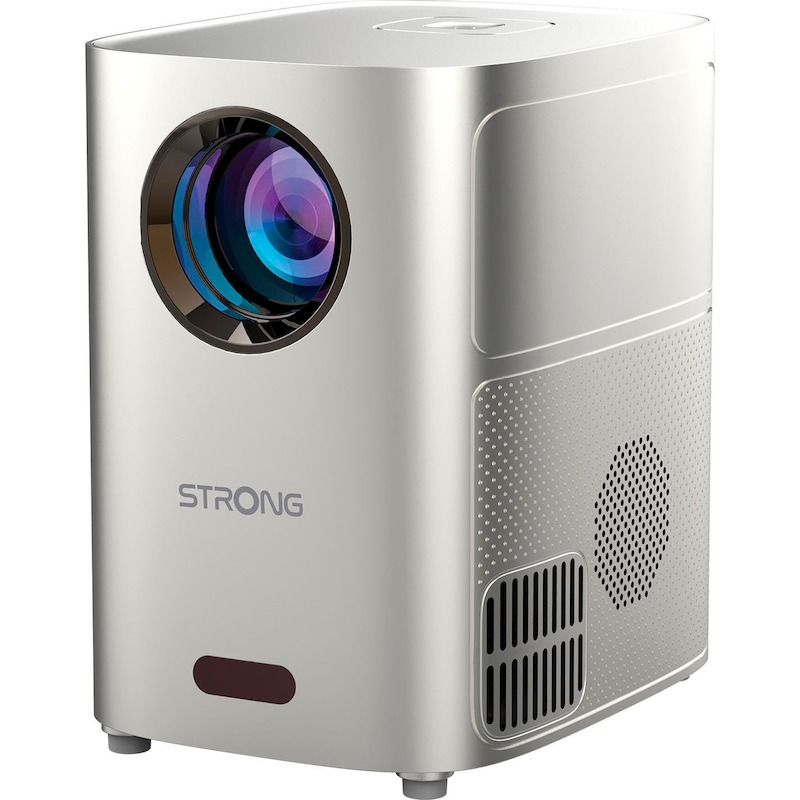STRONG Mini-Beamer »Q1« (180 lm 1000:1 1280 x 720 px) Silber Projektionsmodus: Vordere/hintere/vordere Decke