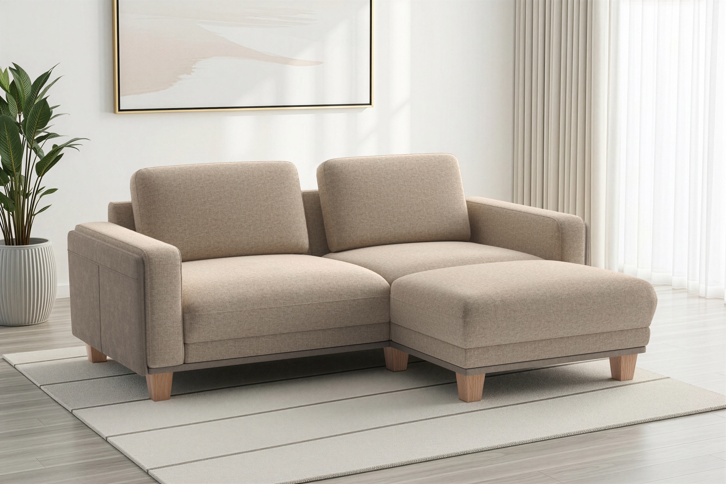 sit&more Ecksofa »Concept« Modernes Sofa in drei Fußfarben zur Auswahl