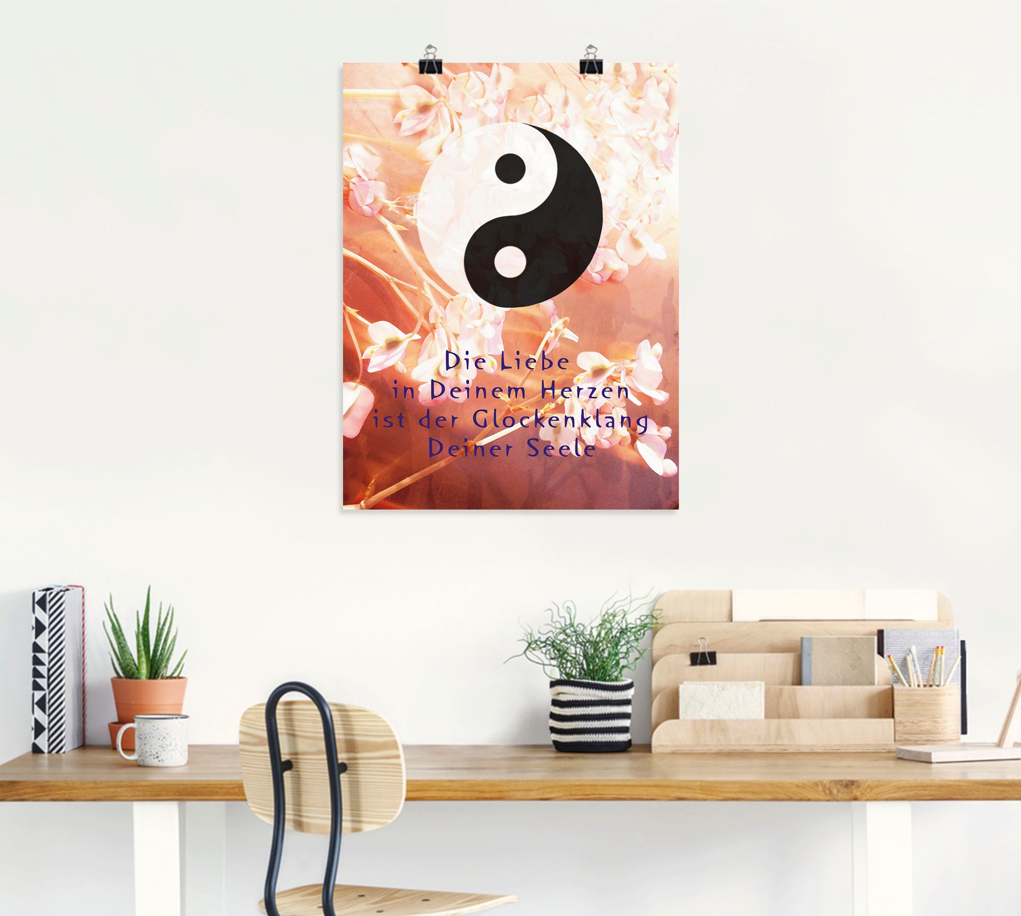 Artland Wandbild »Yin Yang Glockenklang«, Spirituelle Bilder, (1 St.), als Poster, Wandaufkleber in verschied. Größen