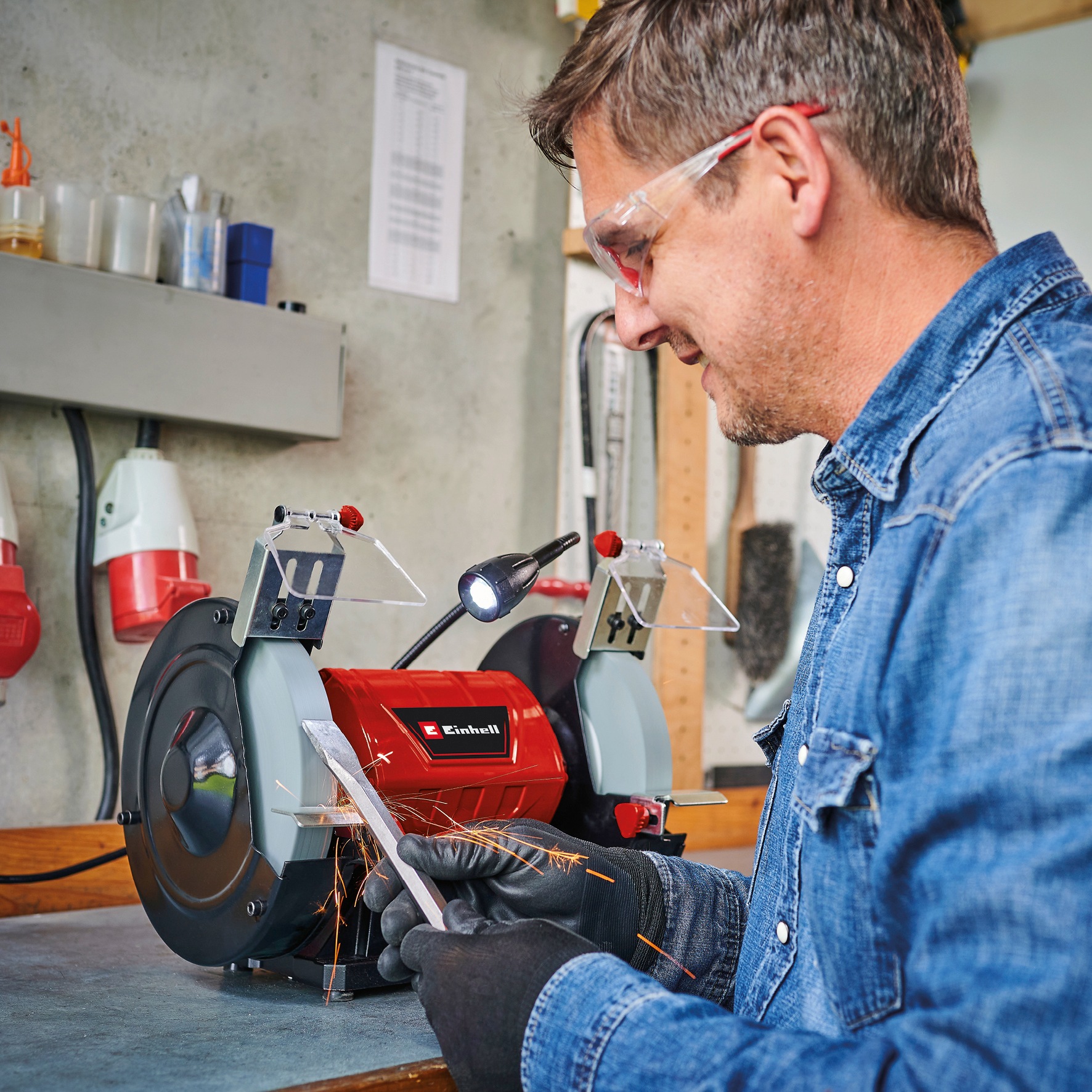 Einhell Doppelschleifer »TC-BG 200 L«, (3 tlg.)