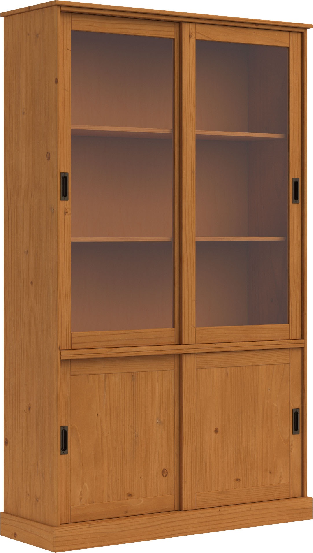 OTTO home Vitrine "Schröder" mit 2+2 Schiebetüren, aus massivem Kiefernholz günstig online kaufen