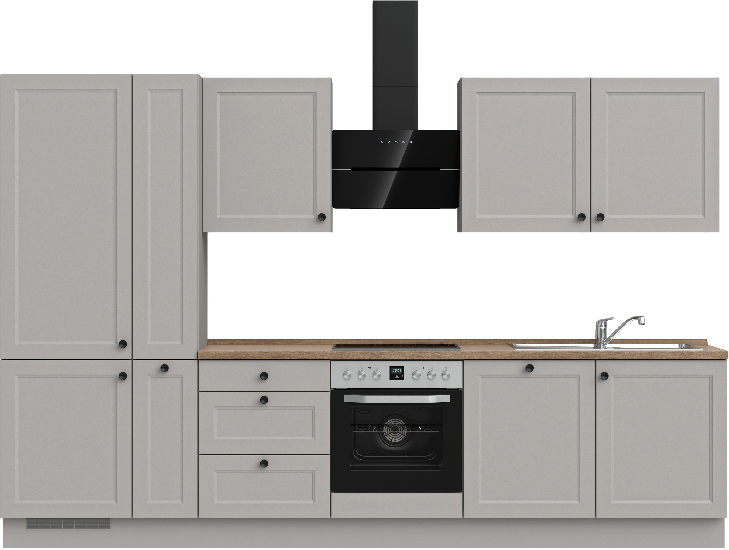 nobilia® Küchenzeile »"Cascada II"« vormontiert, Breite 330 cm, Ausrichtung günstig online kaufen