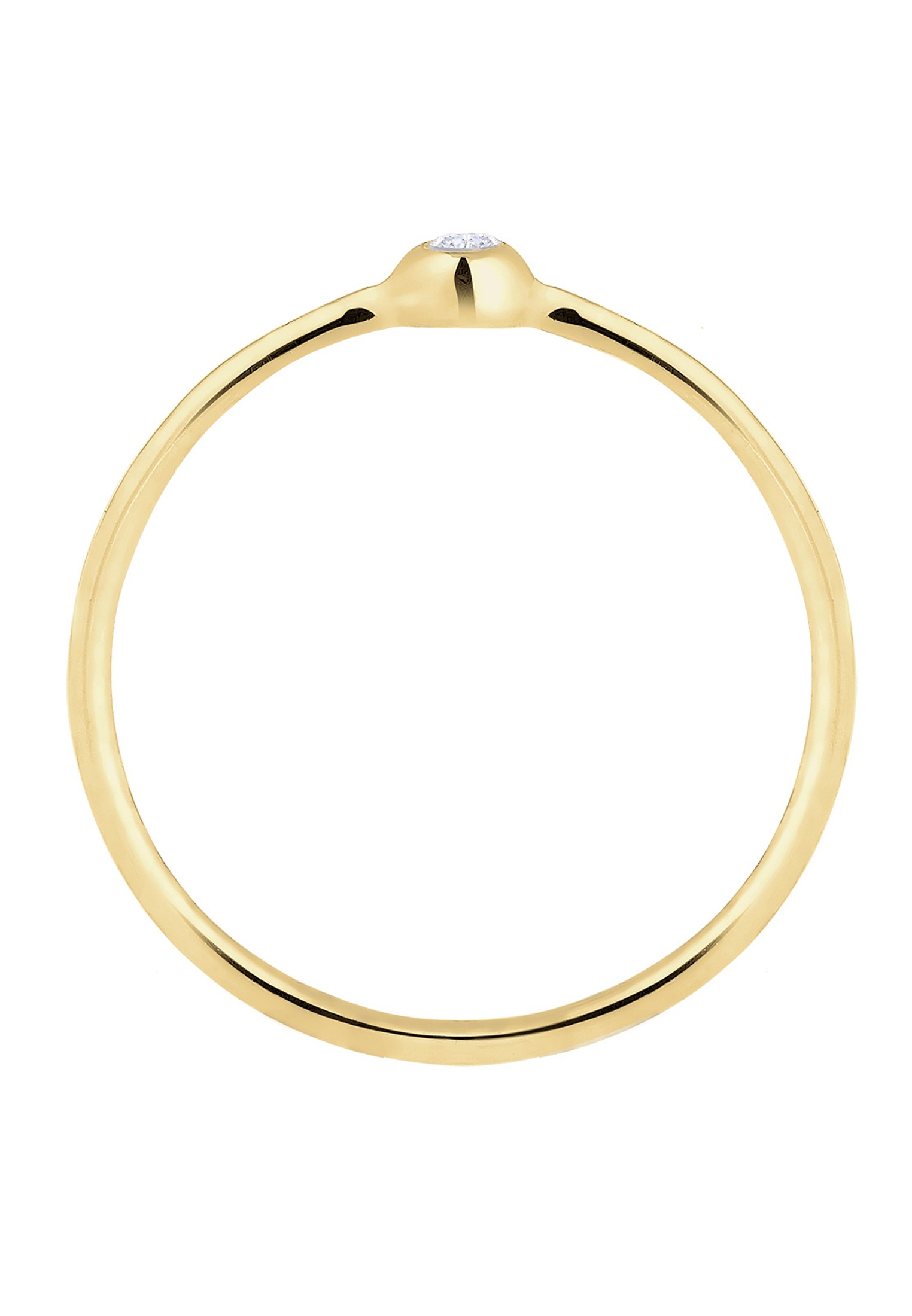 Elli Premium Fingerring »Solitär Zirkonia 375er Gelbgold«