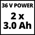 Einhell Akkurasenmäher »GE-CM 36/37 Li«, (Set), mit 2 Akkus und Twincharger