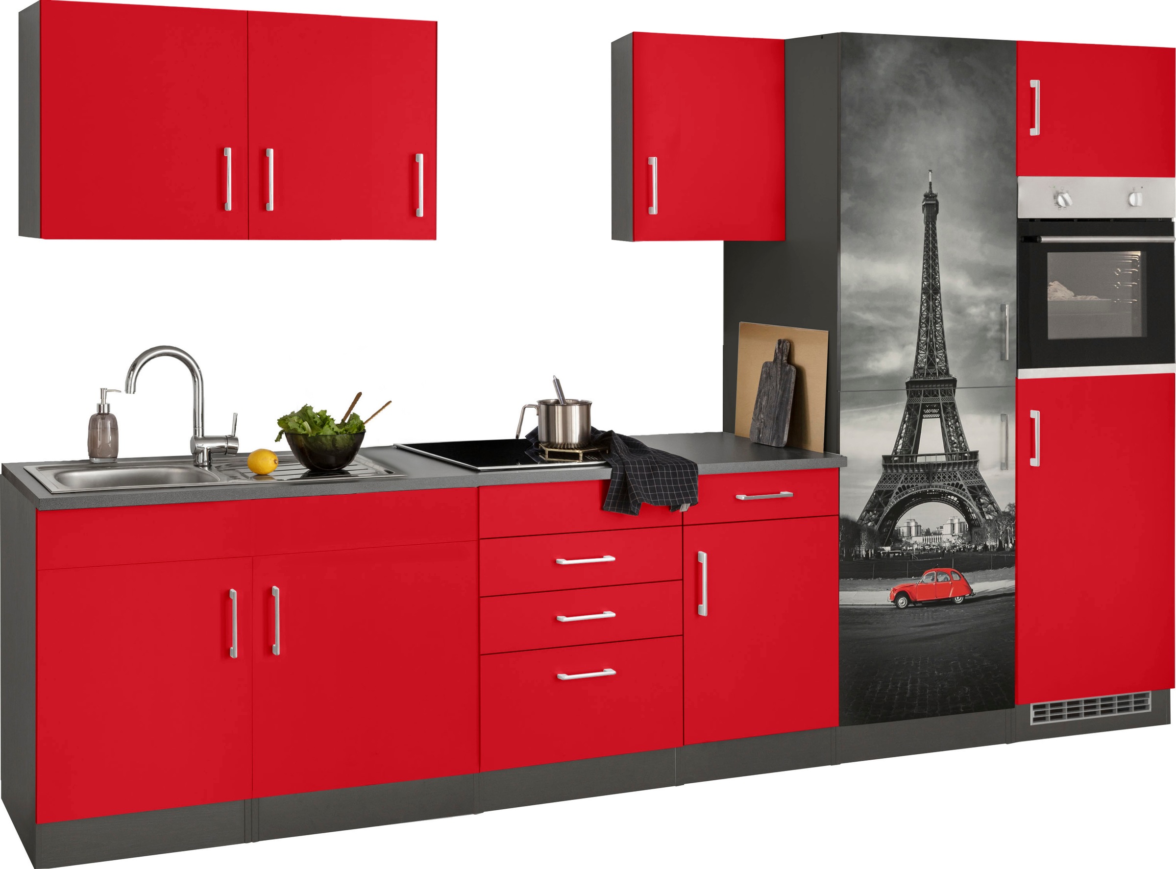 HELD MÖBEL Küchenzeile »Paris«, ohne E-Geräte, Breite 330 cm