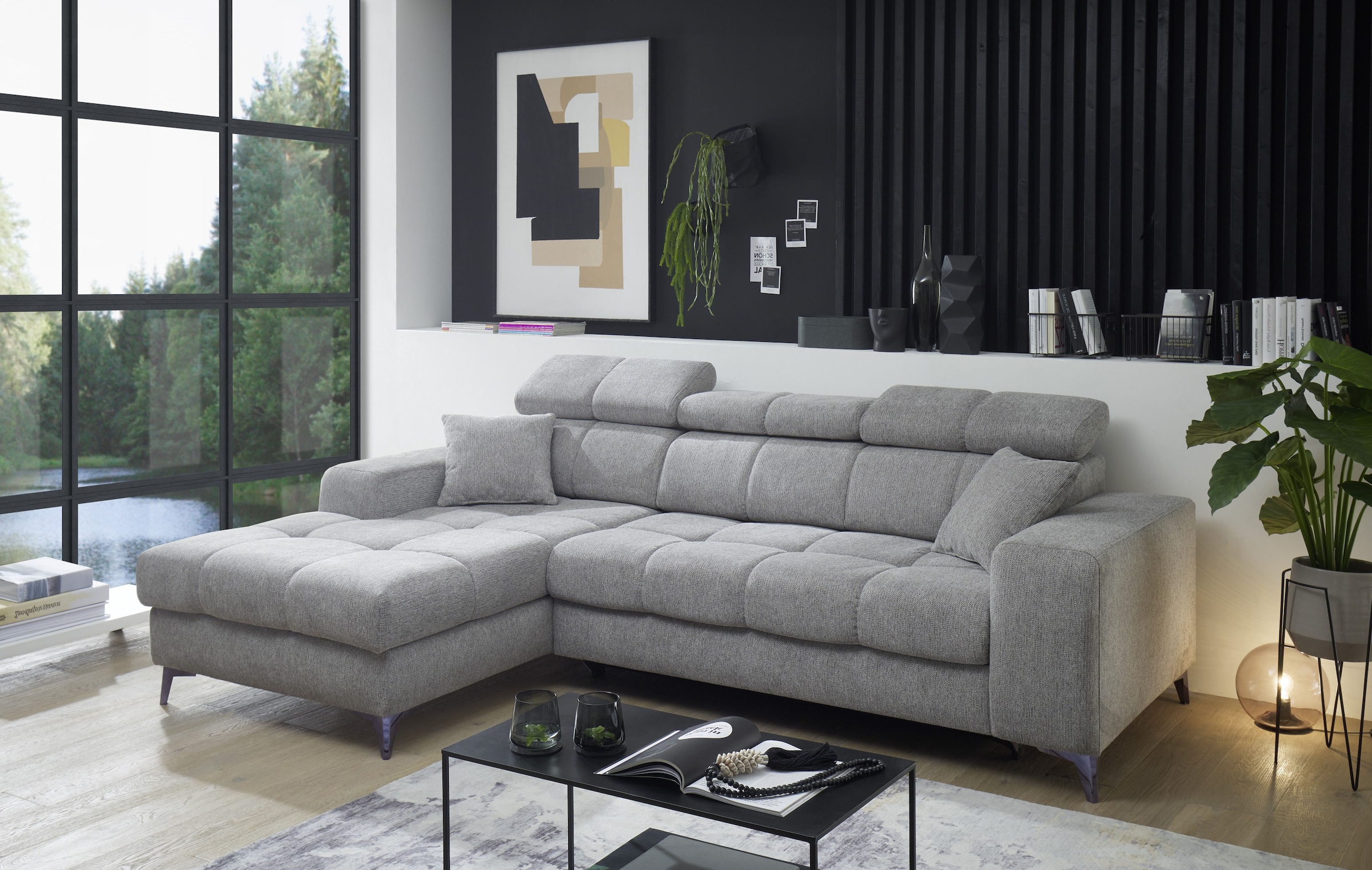 ED EXCITING DESIGN Ecksofa »Sydney L-Form«, (2 St.), frei im Raum stellbar, günstig online kaufen