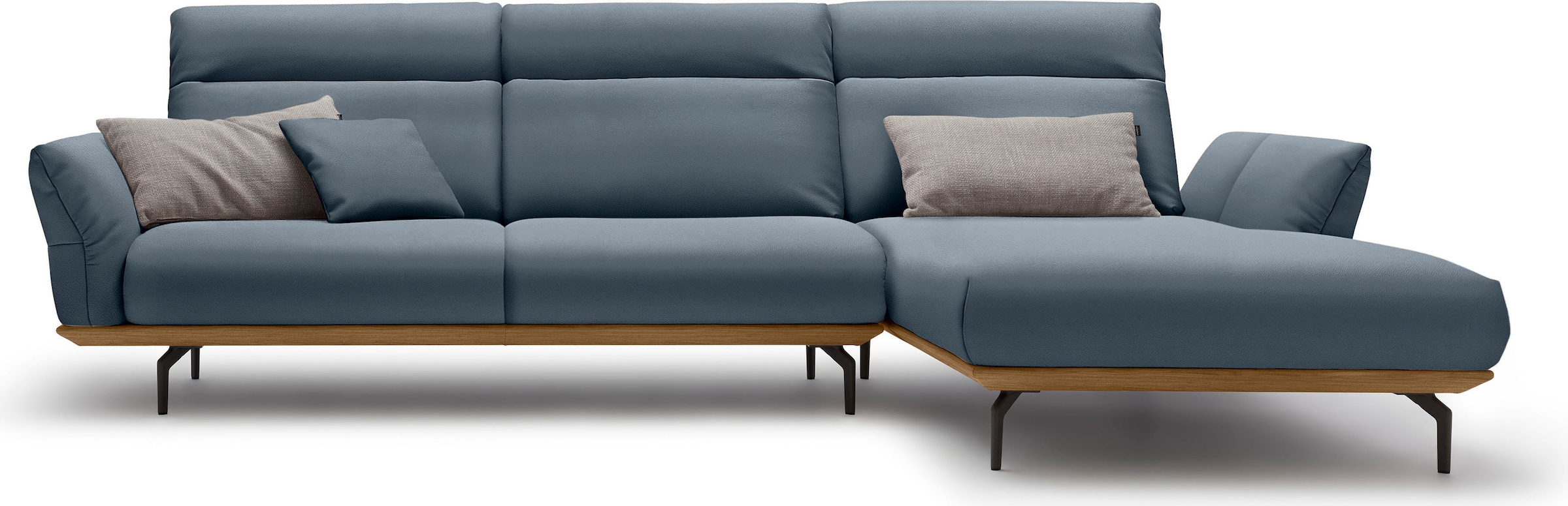 Creation BY ROLF BENZ Ecksofa »CR.460«, Sockel in Nussbaum, Winkelfüße in U günstig online kaufen