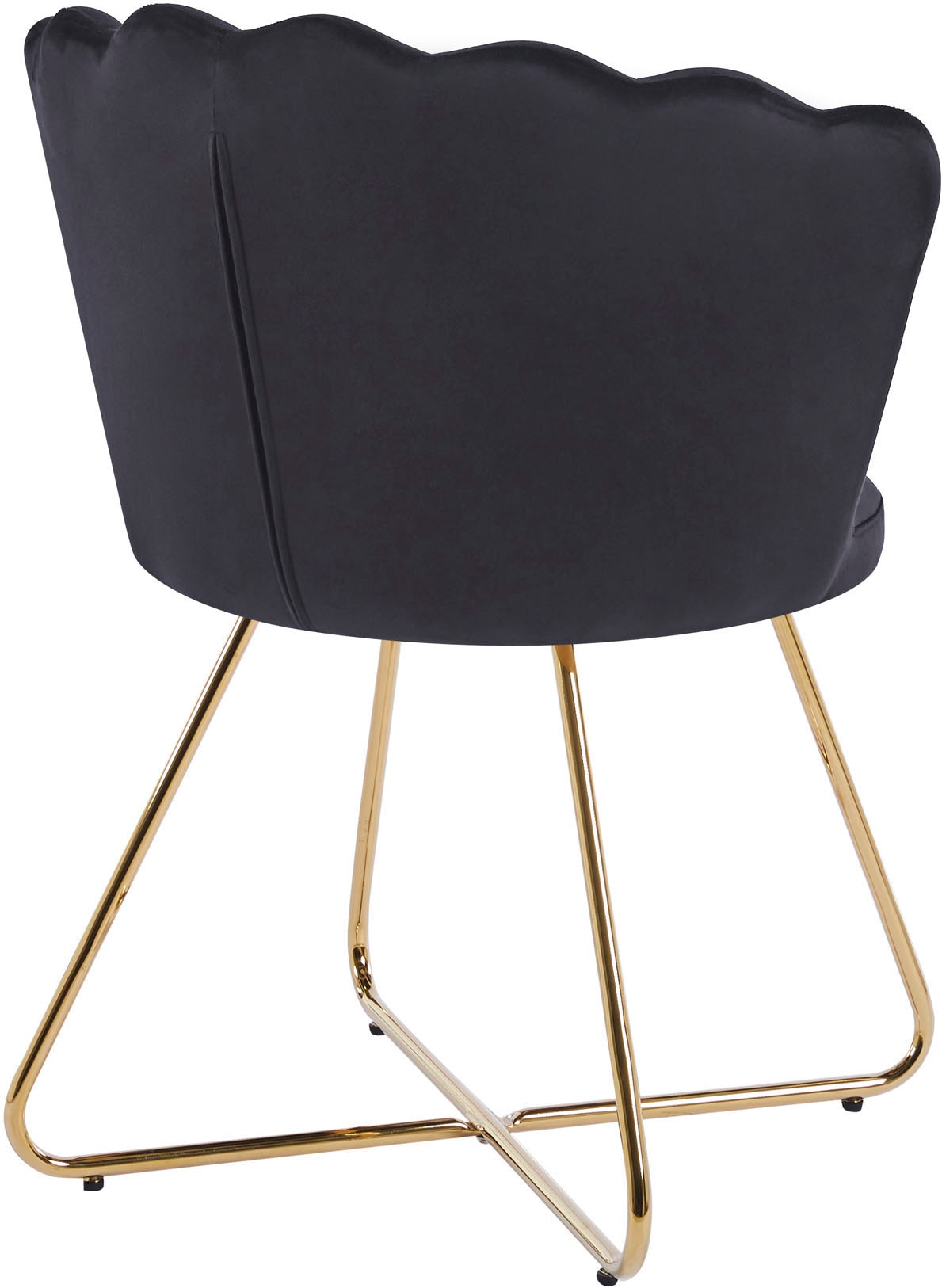 SalesFever Polsterstuhl, (Set), 2 St., Samt, Muschel-Design