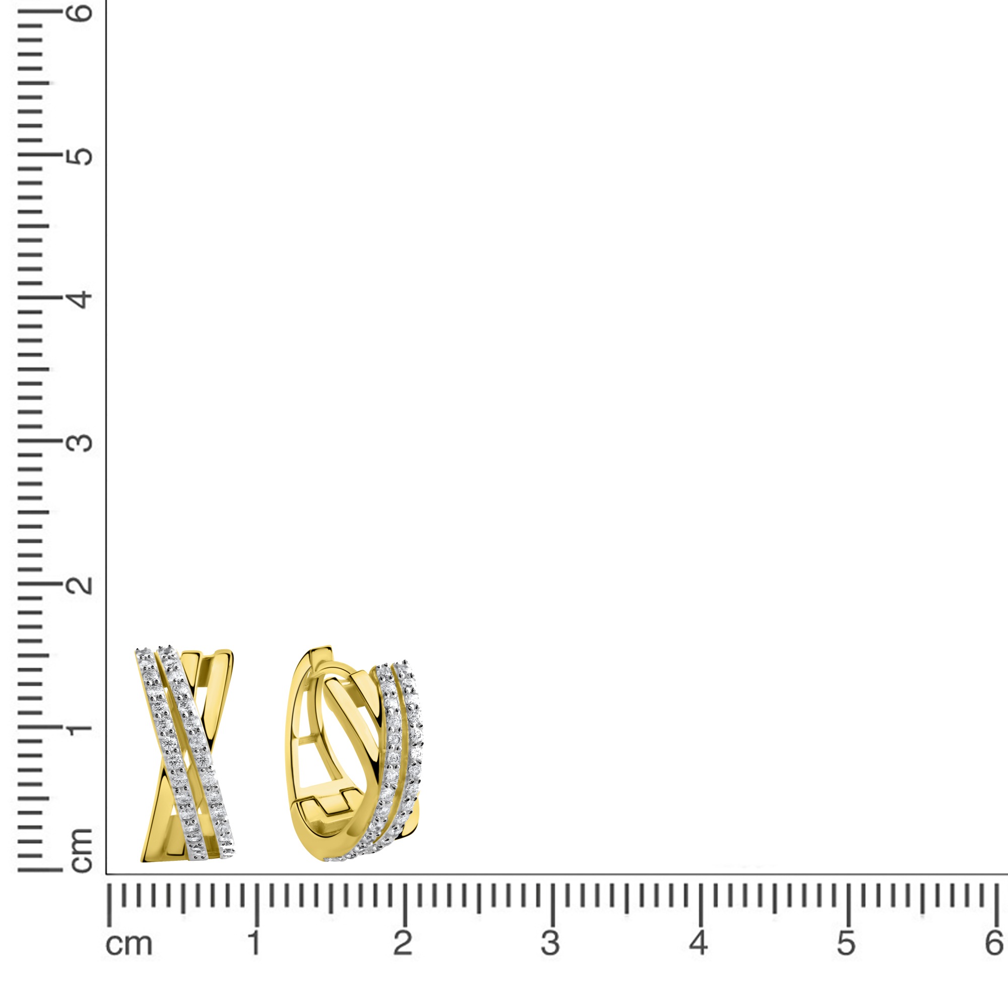 Vivance Paar Creolen »375/- Gelbgold bicolor glanz Zirkonia«
