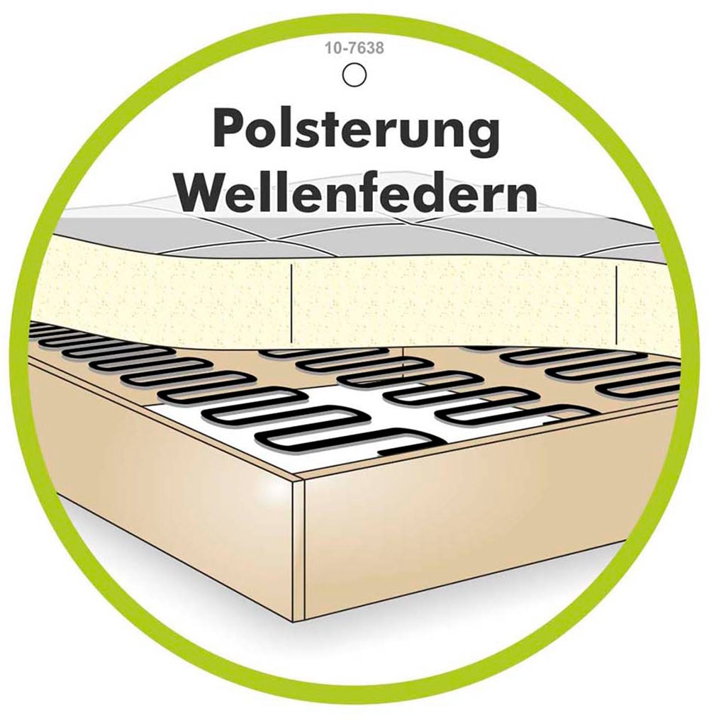 Jockenhöfer Gruppe Ecksofa »Loggia, Wellenfederung«, Ottomane links oder rechts montierbar, flexible Armlehnen