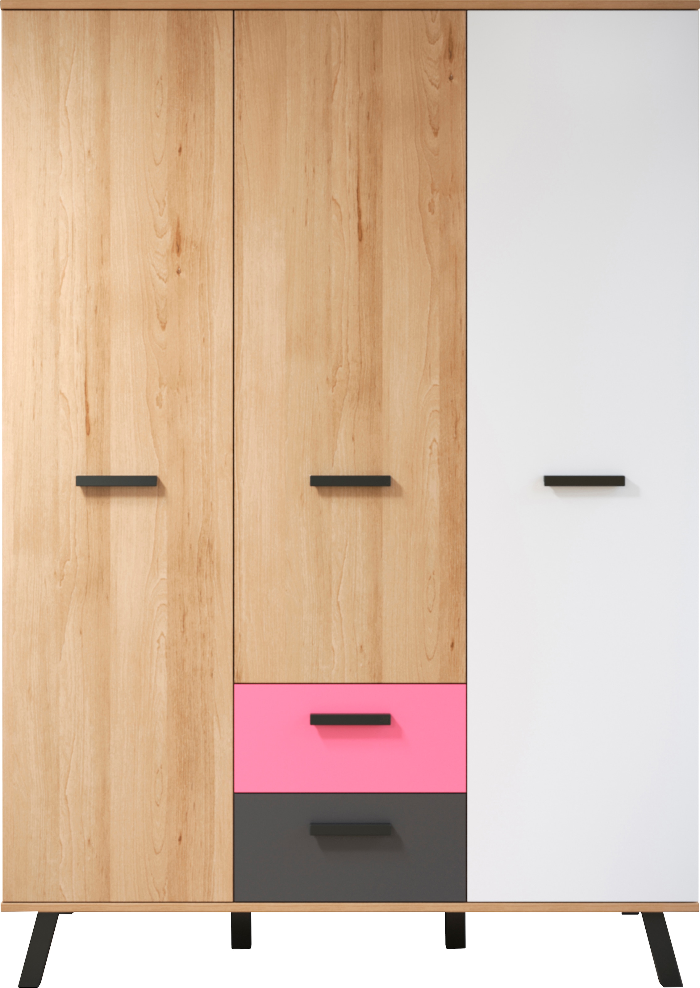 trendteam Kleiderschrank »Mats«, Front teilweise wechselbar - Rosa oder Blau