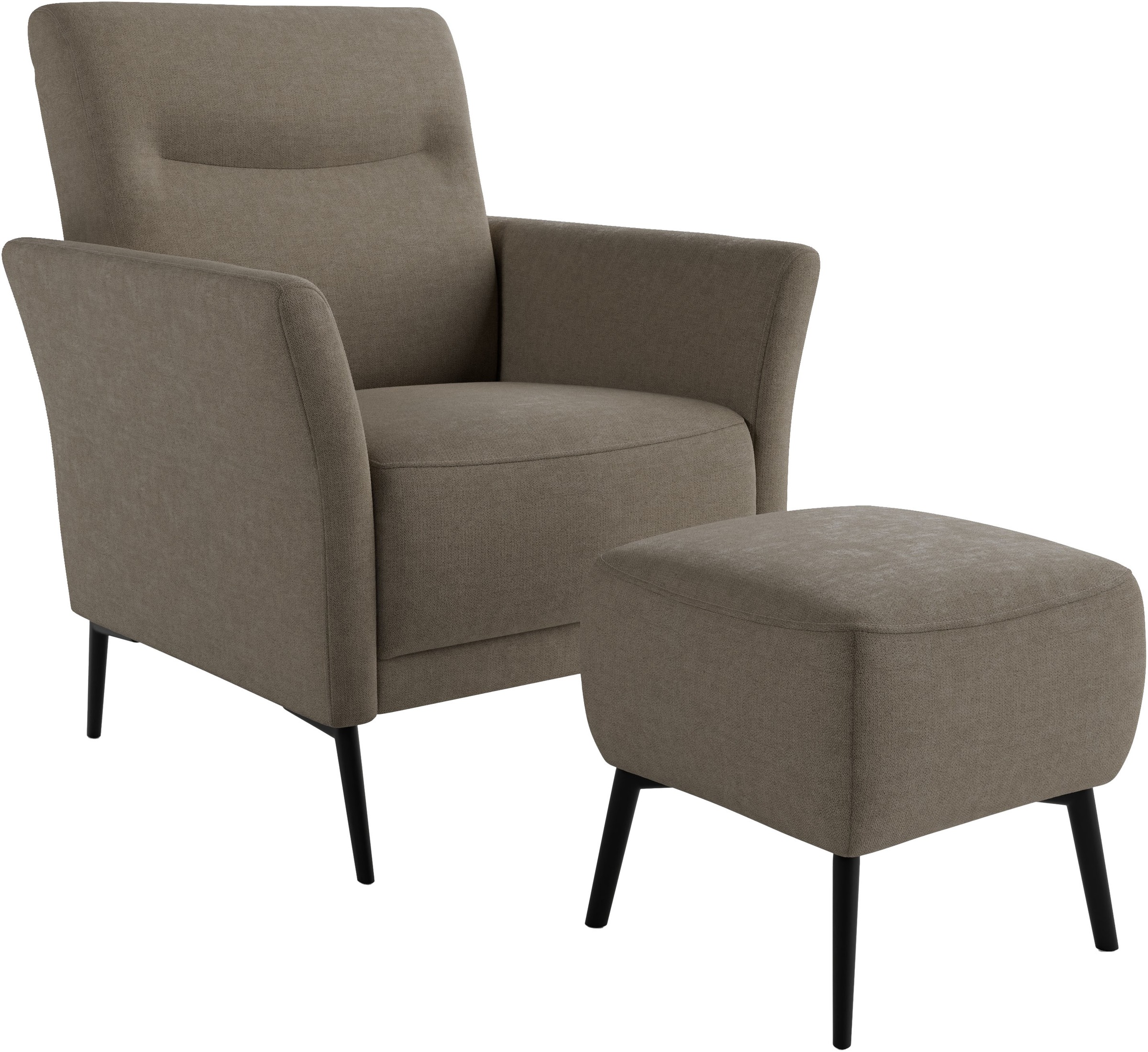 sit&more Sessel »Talvi« 2 Stk. tlg. 2-teiliges Set- Sessel mit Hocker