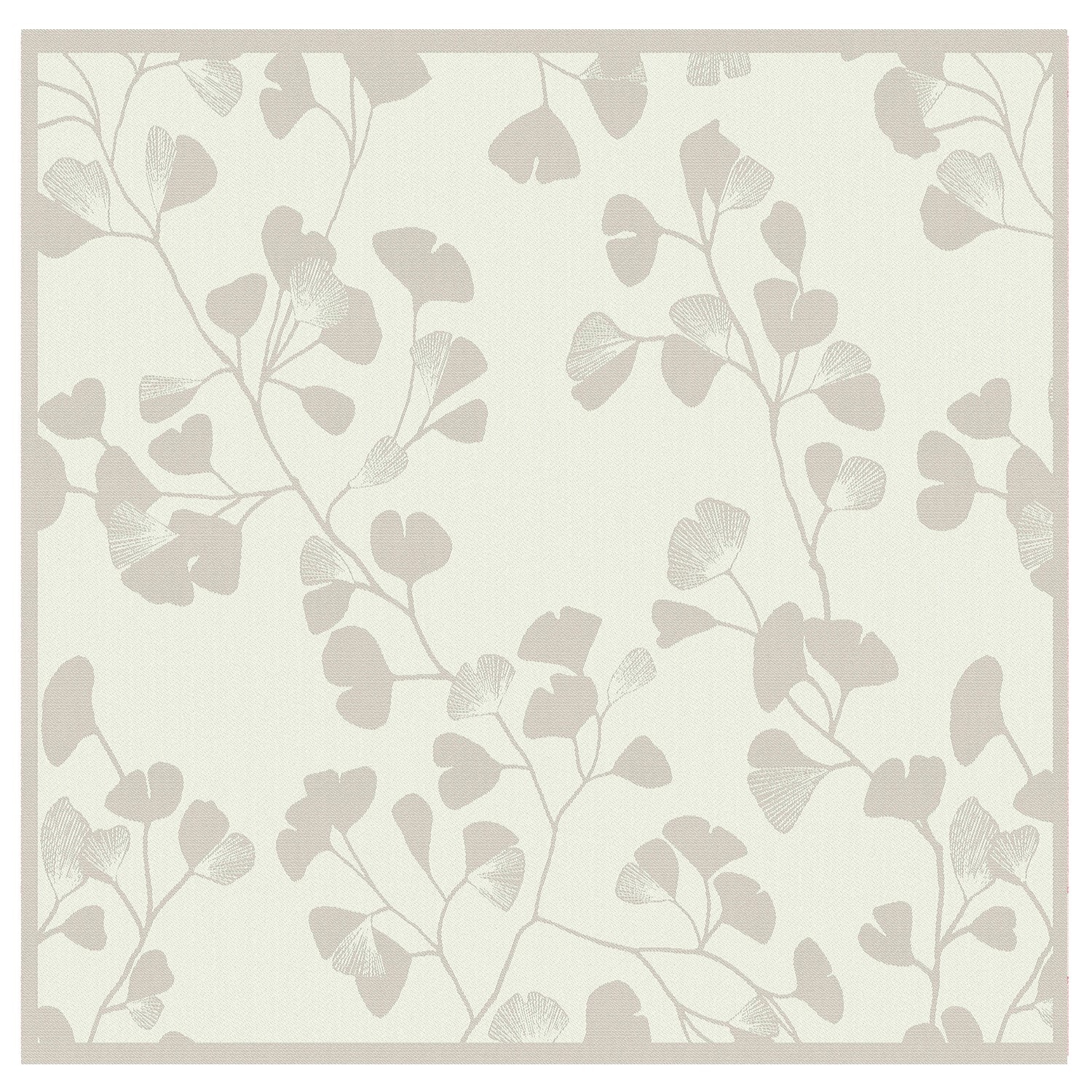 DDDDD Geschirrtuch »DDDDDD Kombi-Set aus 2 Geschirrtüchern & 2 Küchentüchern, Kenchi Creme« schnell trocknend, 100% Baumwolle, mit Gingkoblättern