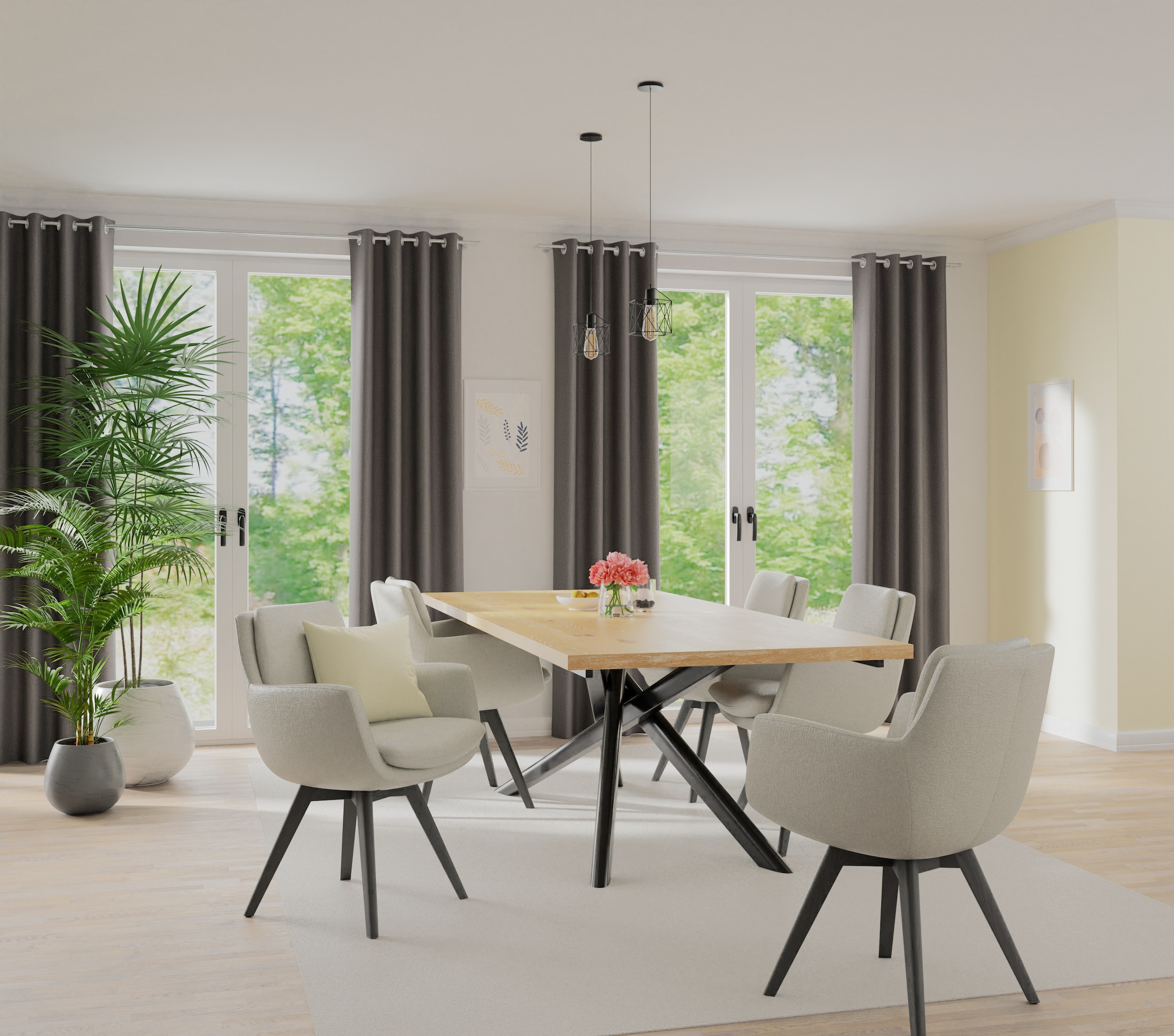 HOMING Vorhang »Bahamas« Ösen 1 Stk. tlg. Fertigschal