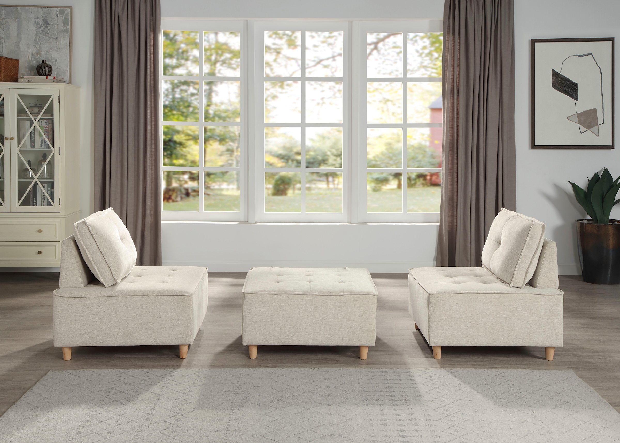 RAUM.ID Sessel »Flexid«, (1 St.), modular erweiterbar zum Sofa, inkl. Rückenkissen, Chenille-Bezug