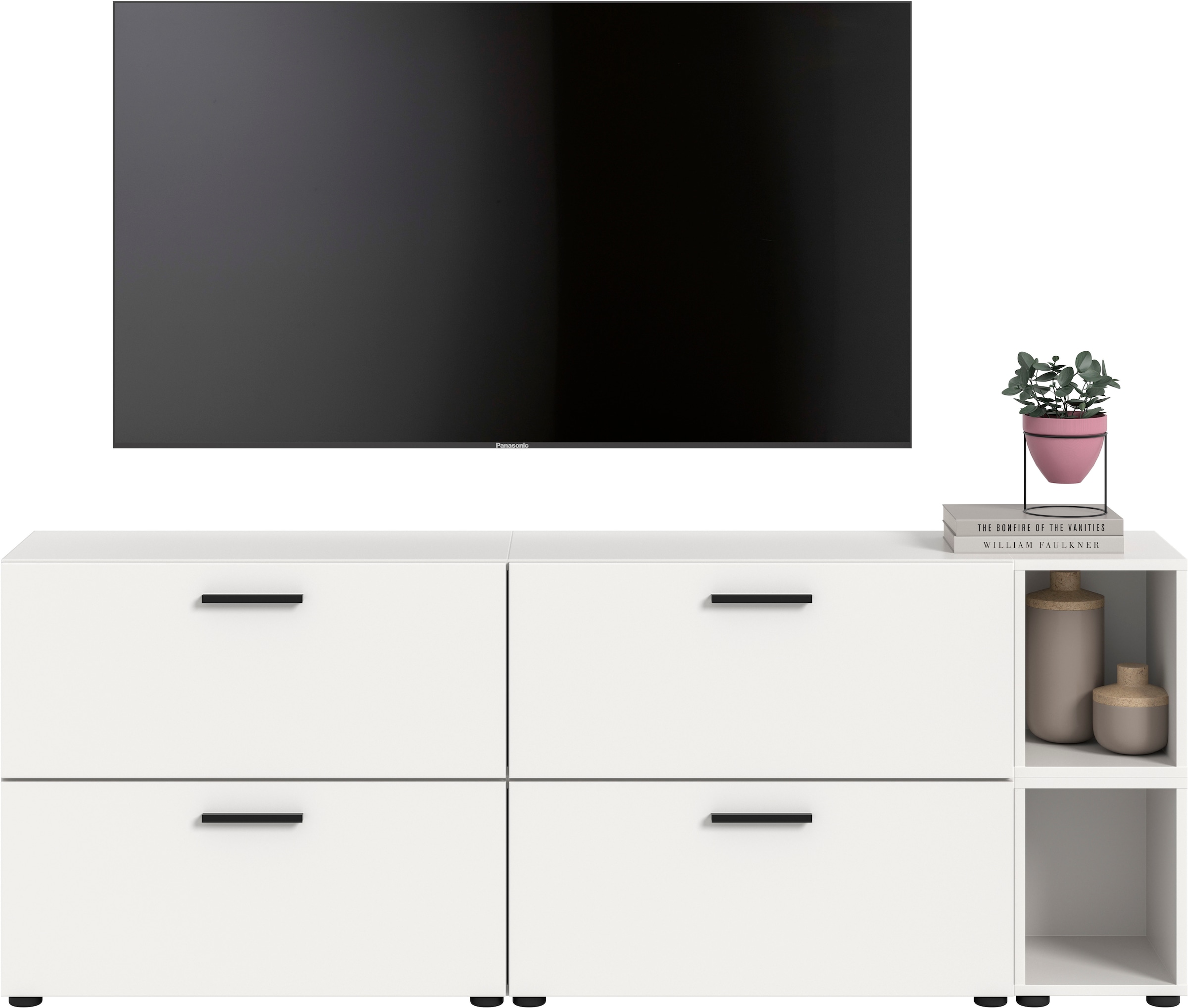 Home affaire Wohnwand »ENESTE, 6-teilig, in verschiedenen Farben, individuell kombinierbar« verschiedenste Kombinationmöglichkeiten, stehend oder hängend, 2 Stk. tlg.