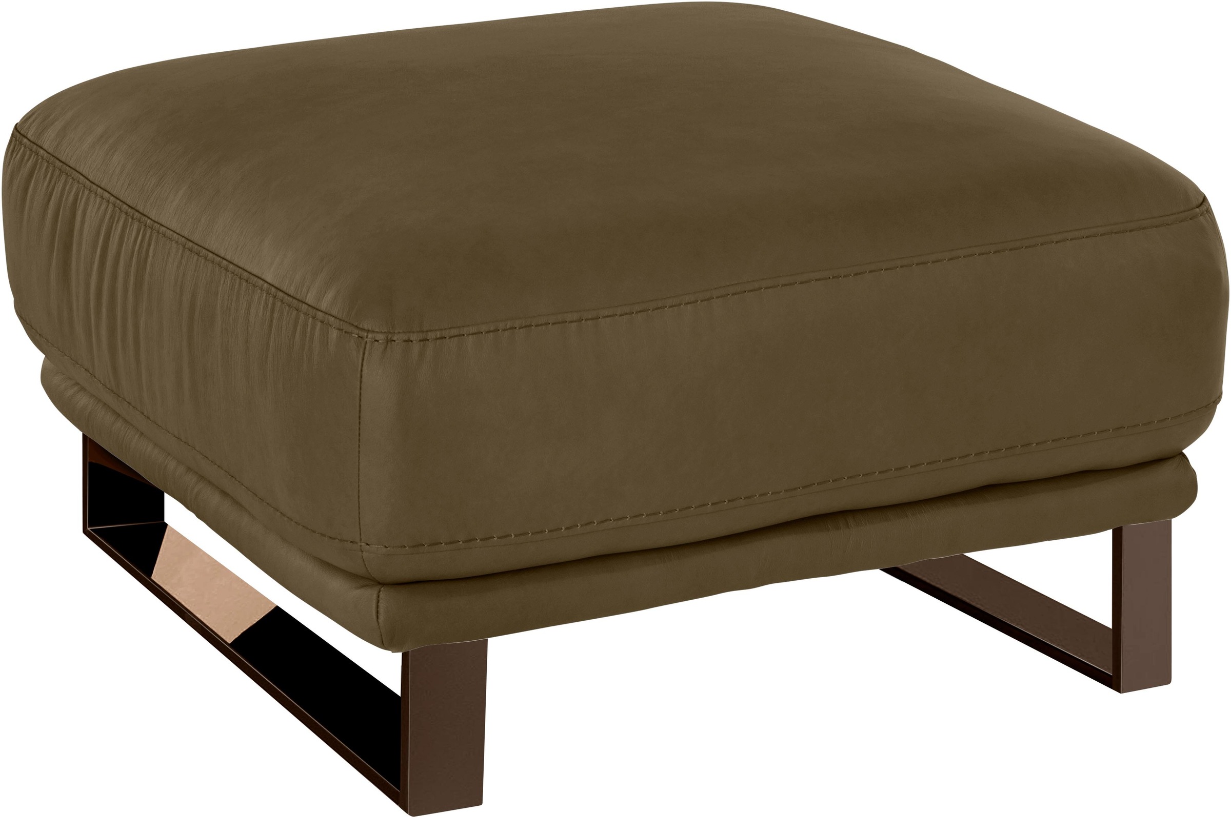 W.SCHILLIG Hocker »montanaa«, mit Metallkufen in Bronze pulverbeschichtet, Breite 71 cm