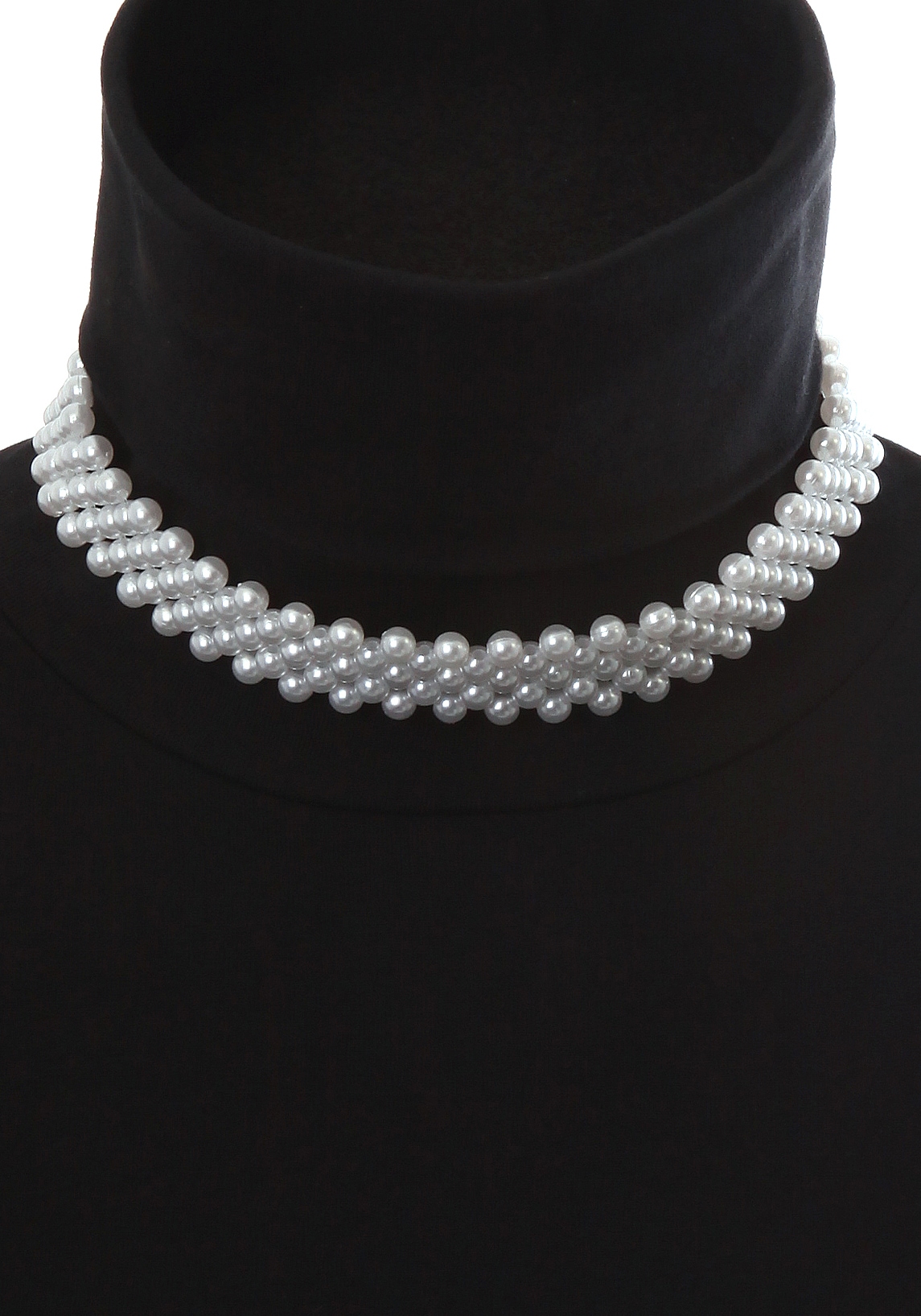 Firetti Perlenkette »Choker im eleganten Look, breites Design«, mit Acrylperle