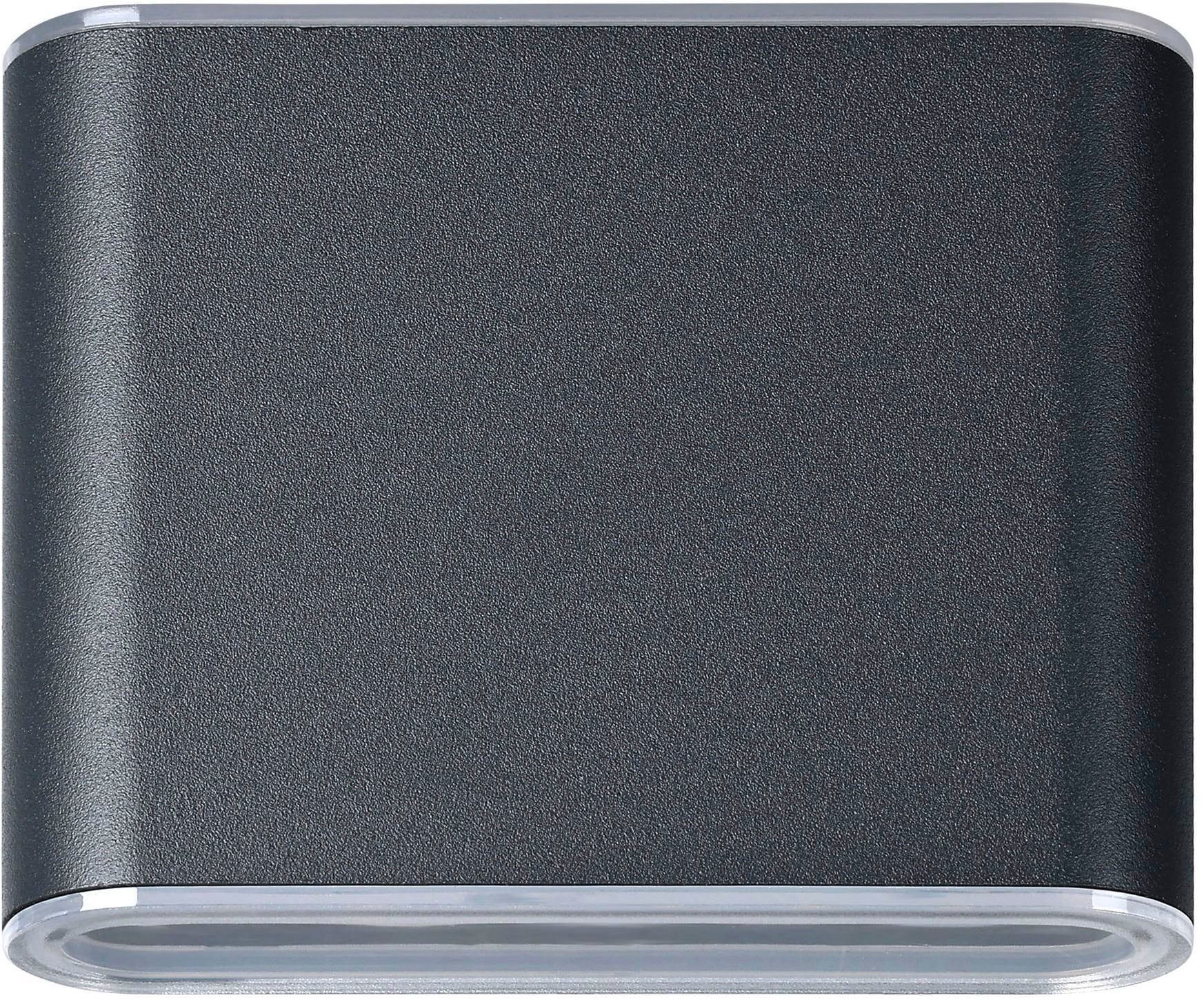 EGLO Wandleuchte »Grutti Wandlampe, Außenlampe, Wand Außenbeleuchtung, Aluminium, IP65« LED-Modul 1 Stk. Kaltweiß | Neutralweiß | Warmweiß Wand-/Deckenleuchte - L11,5 x H9 x AL5 cm - anthrazit - 2X2,9W inkl.